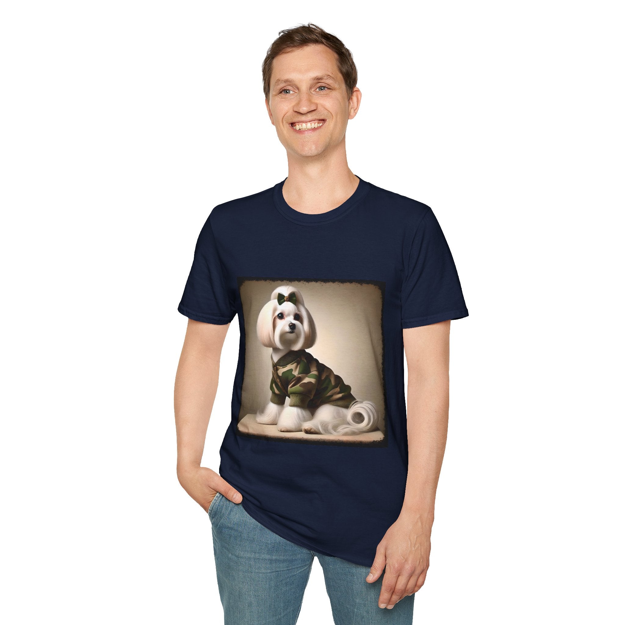 Maltese Camo Cutie | Unisex Dog T-Shirt