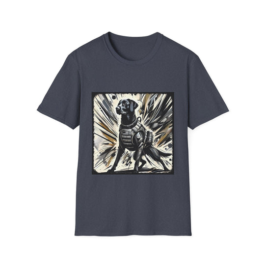 Labrador Retriever Bold Armor Classic design dog lover unisex t-shirt in heather navy