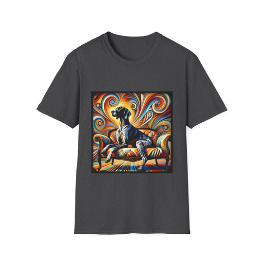 German Shorthaired Pointer Sun Swirl design dog lover unisex t-shirt in dark heather