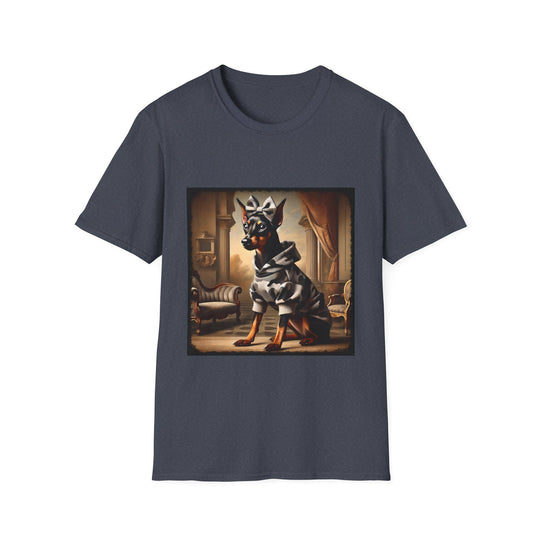 Doberman Pinscher Camo Princess design dog lover unisex t-shirt in heather navy
