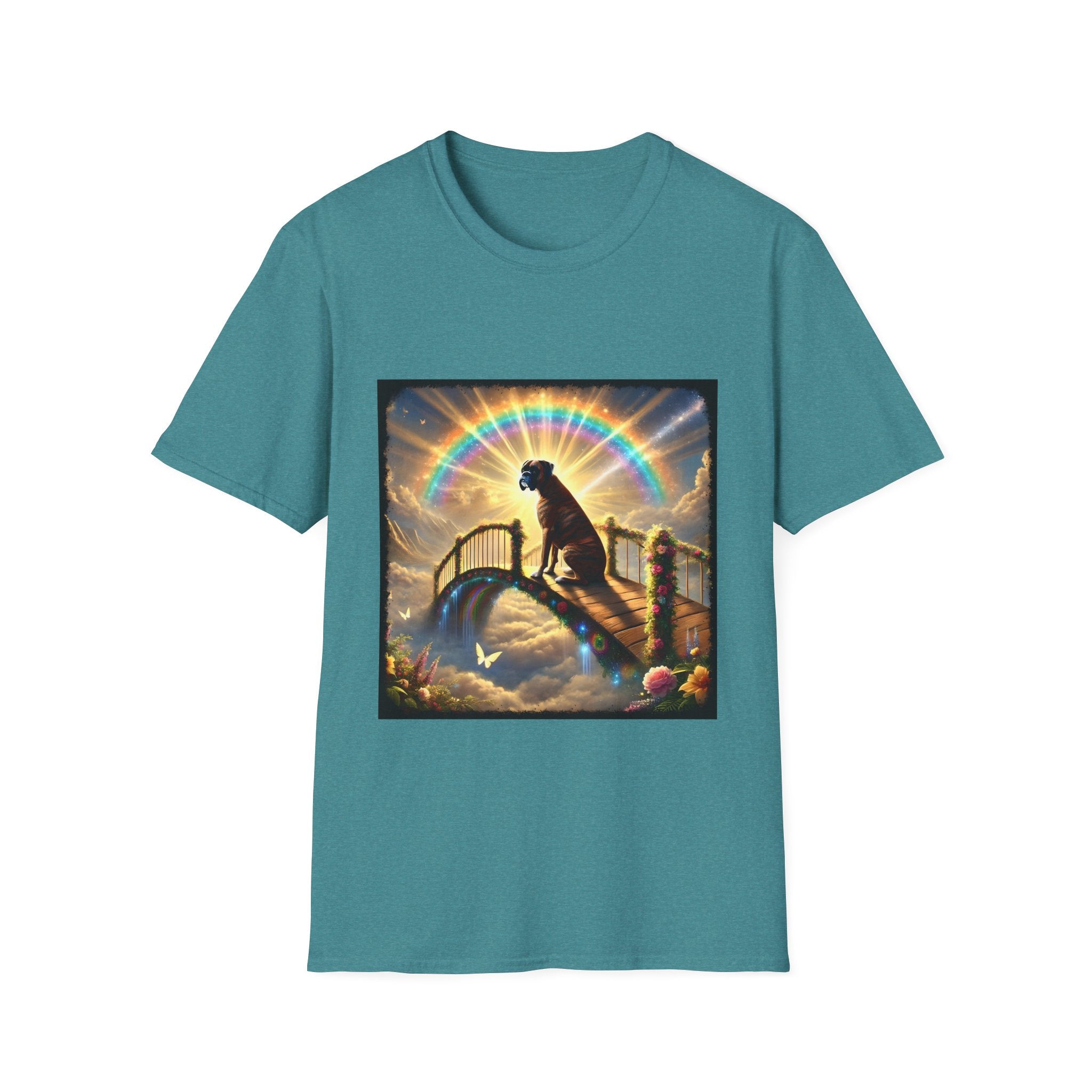 Boxer Brindle Rainbow Bridge | Unisex Dog T-Shirt