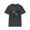 Labrador Retriever On Display design dog lover unisex t-shirt in dark heather grey