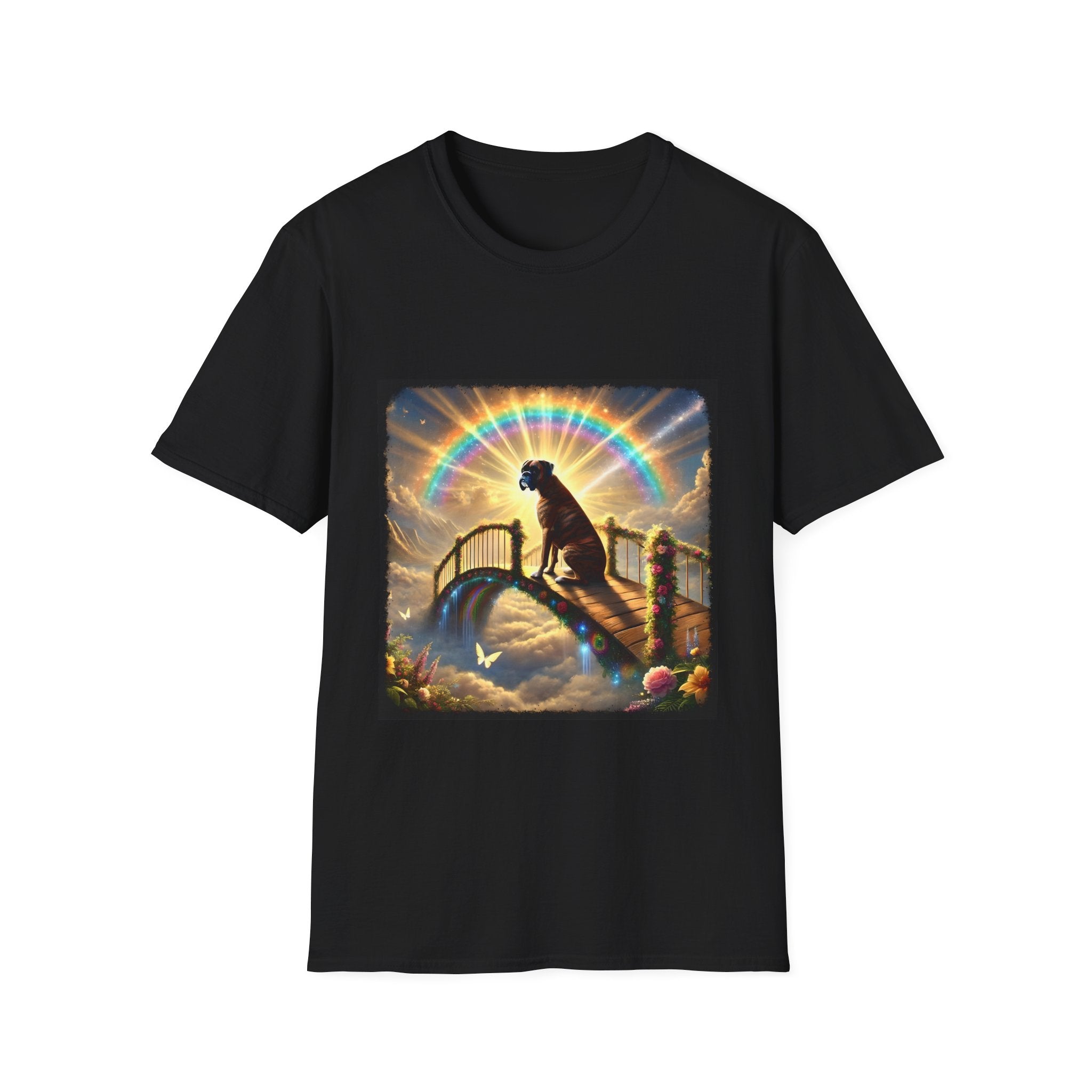 Boxer Brindle Rainbow Bridge | Unisex Dog T-Shirt