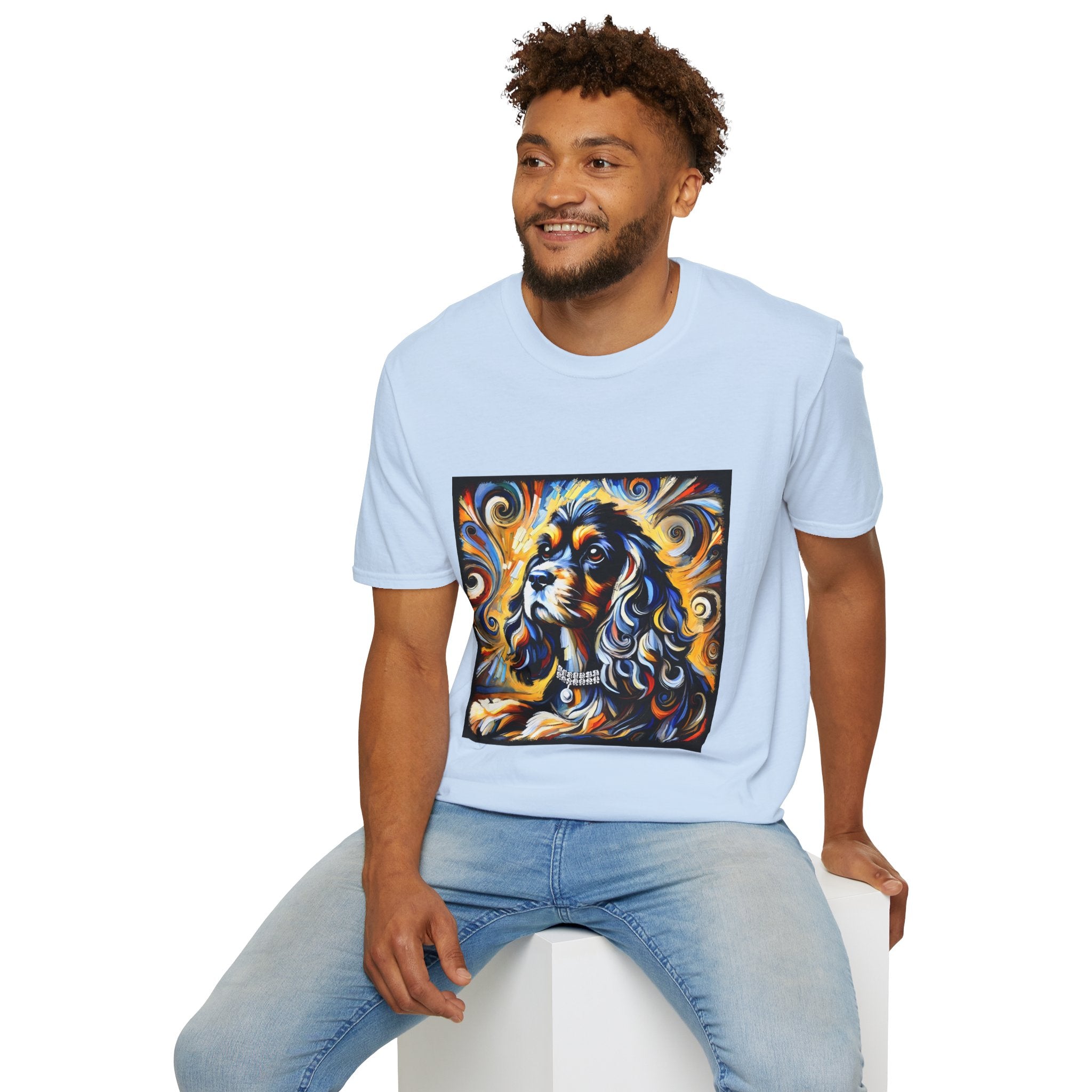 Cocker Spaniel Sun Swirl | Unisex Dog T-Shirt