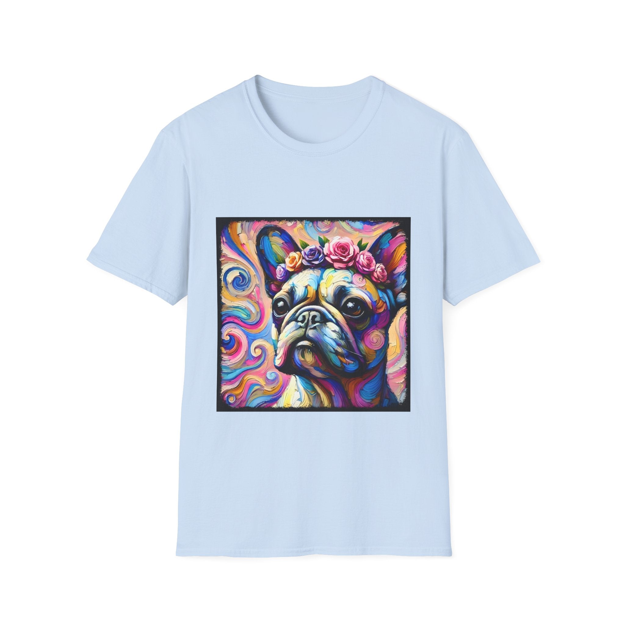 French Bulldog Shirt | Rose Crown Swirl Dog Lover Tee