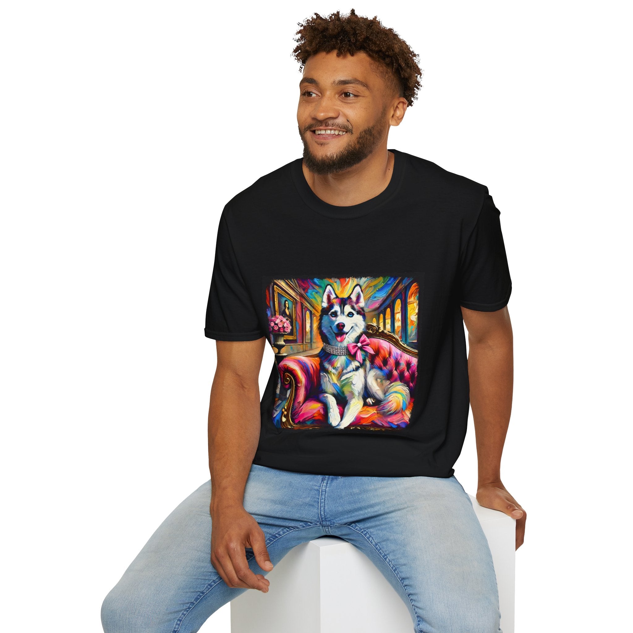 Siberian Husky Pink Princess Classic | Unisex Dog T-Shirt