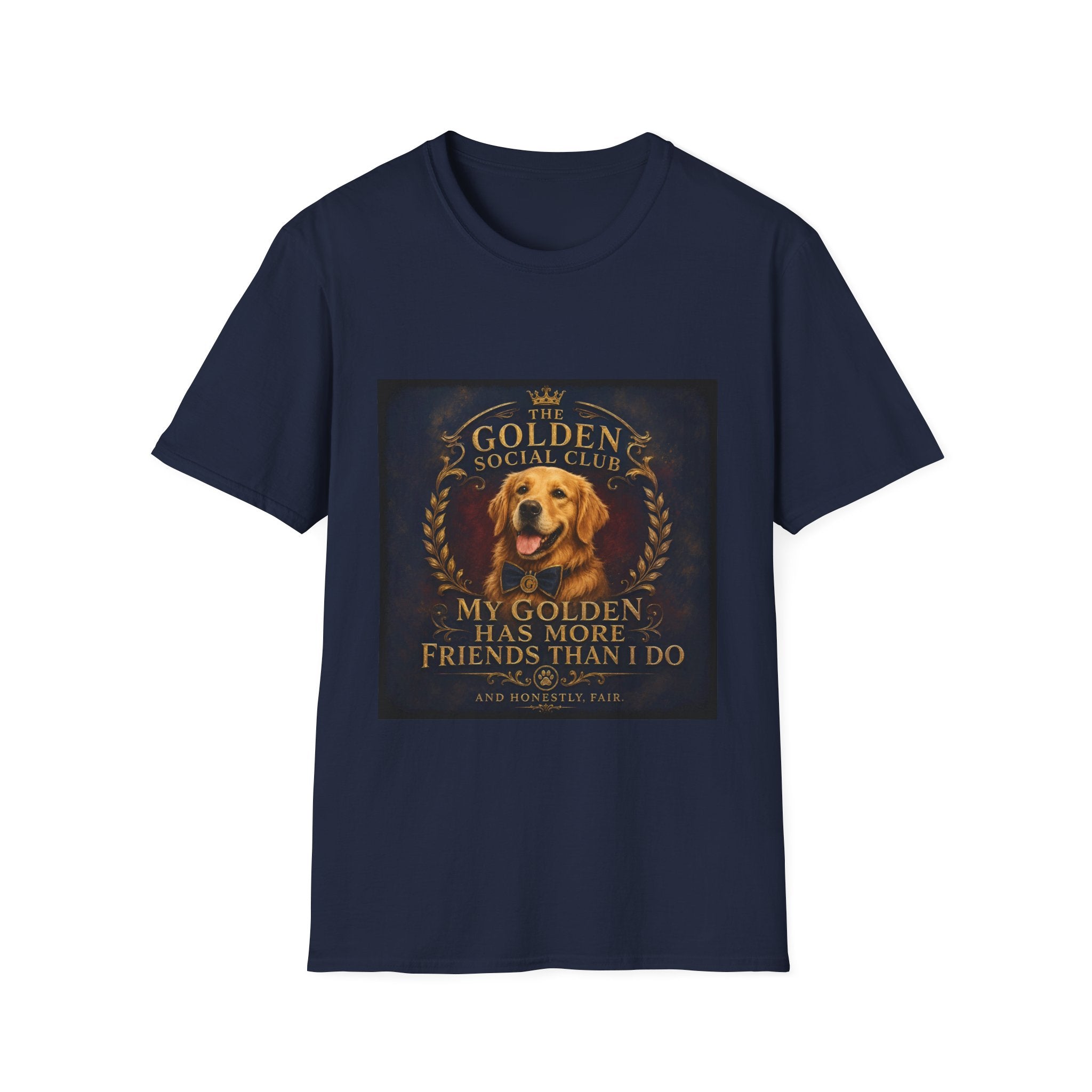Golden Retriever Shirt | My Golden Has More Friends Than I Do Dog Lover Tee