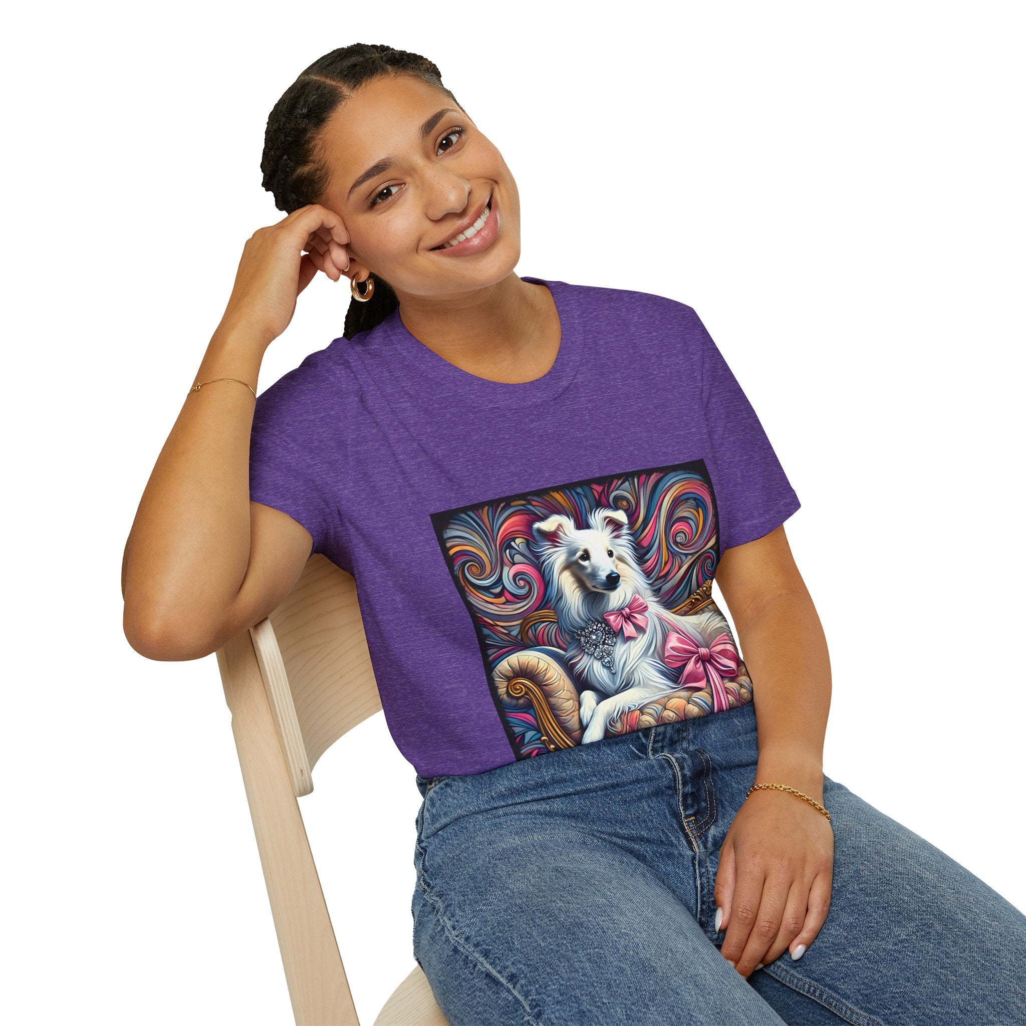 Collie Pink Princess Swirl | Unisex Dog T-Shirt