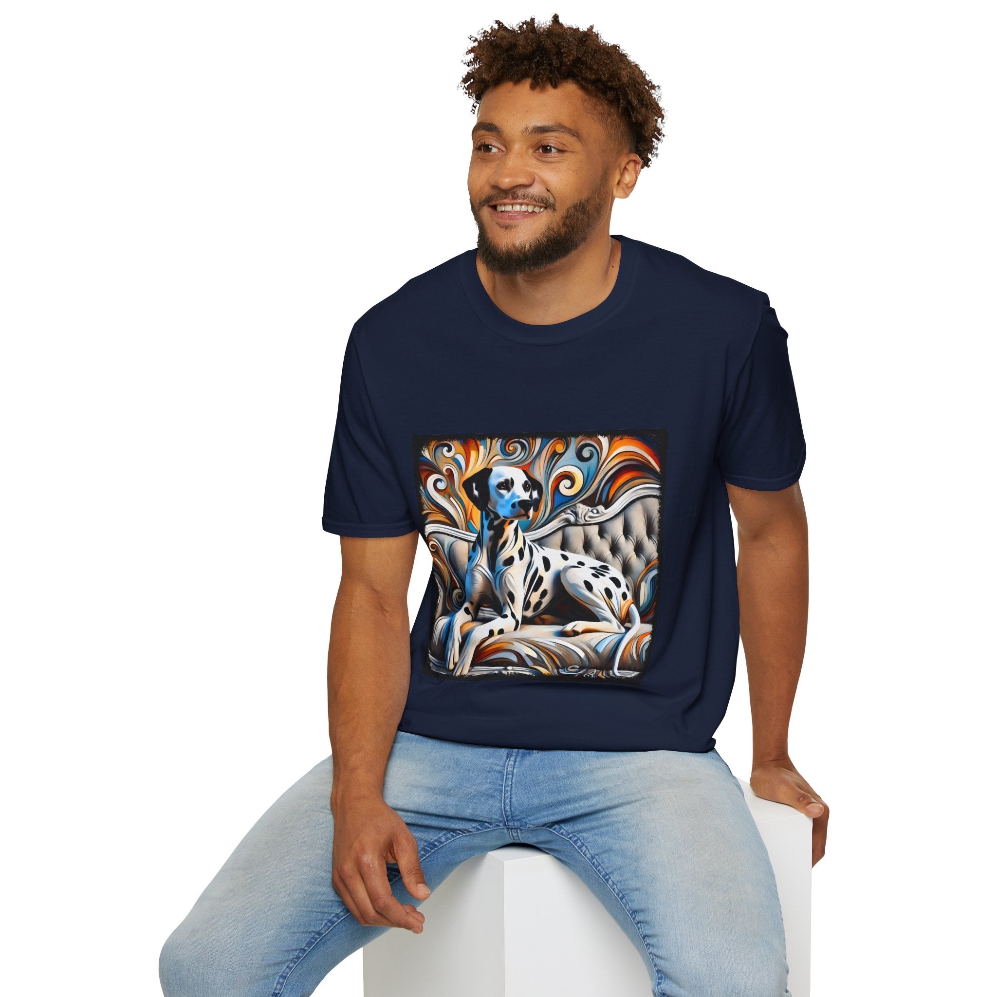 Dalmatian vivid Swirl | Unisex Dog T-Shirt
