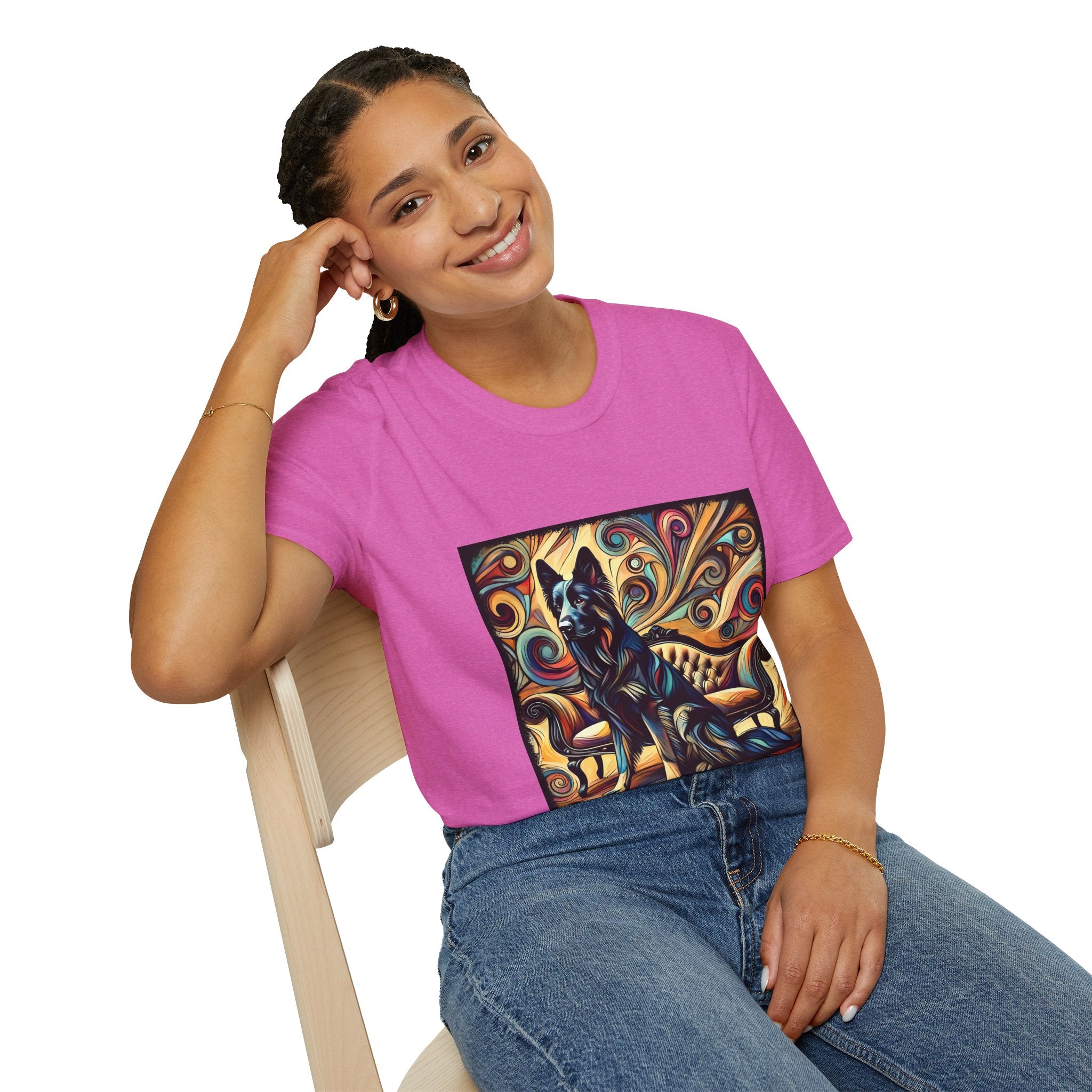 German Shepherd Multicolor Swirl | Unisex Dog T-Shirt
