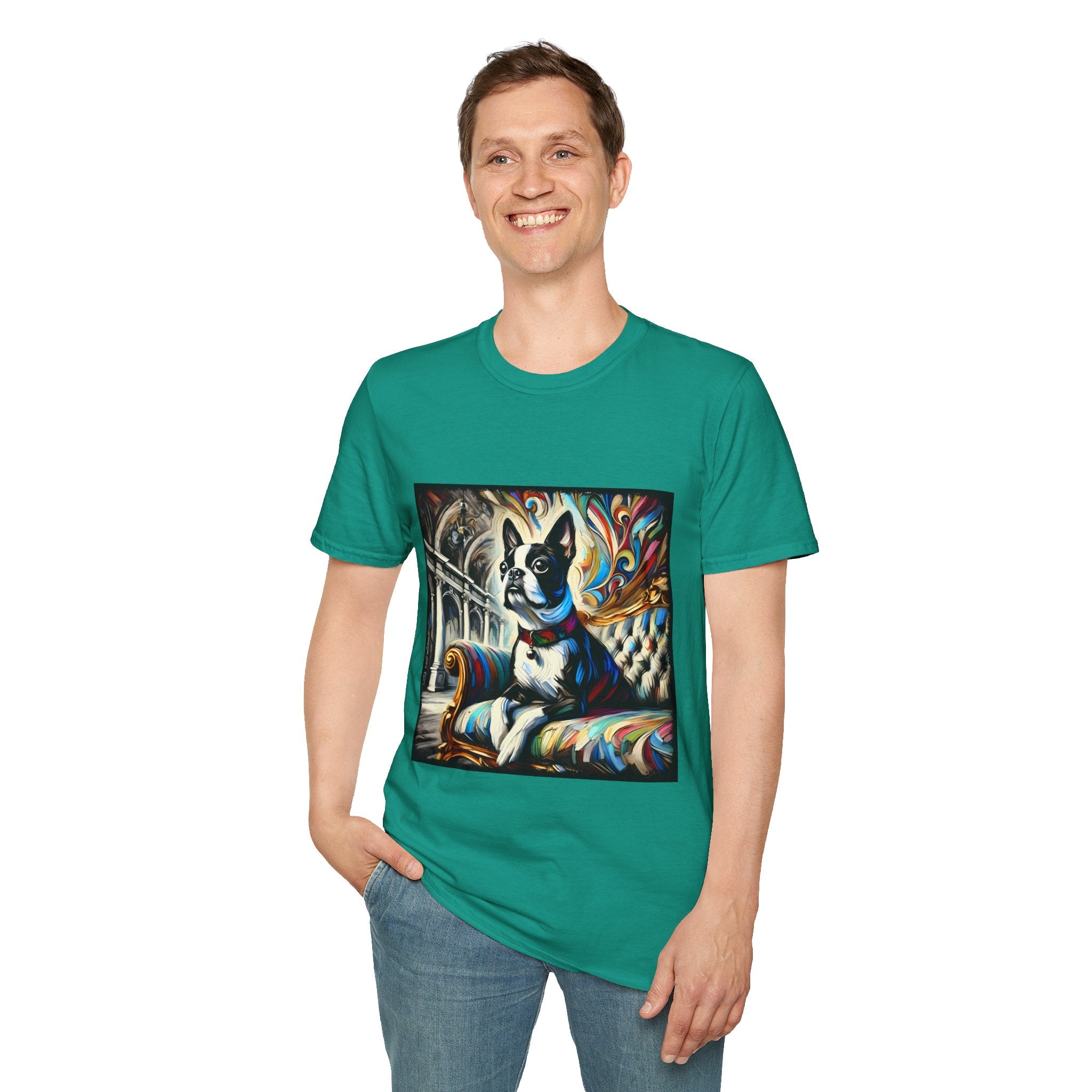 Boston Terrier Bold Swirl | Unisex Dog T-Shirt