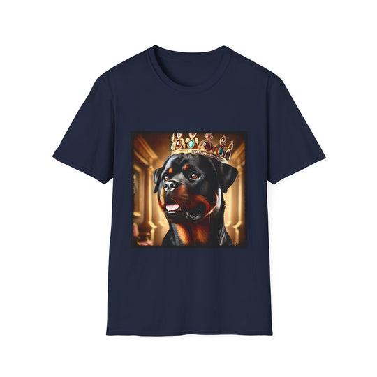 Rottweiler Royal Reign design dog lover unisex t-shirt in navy
