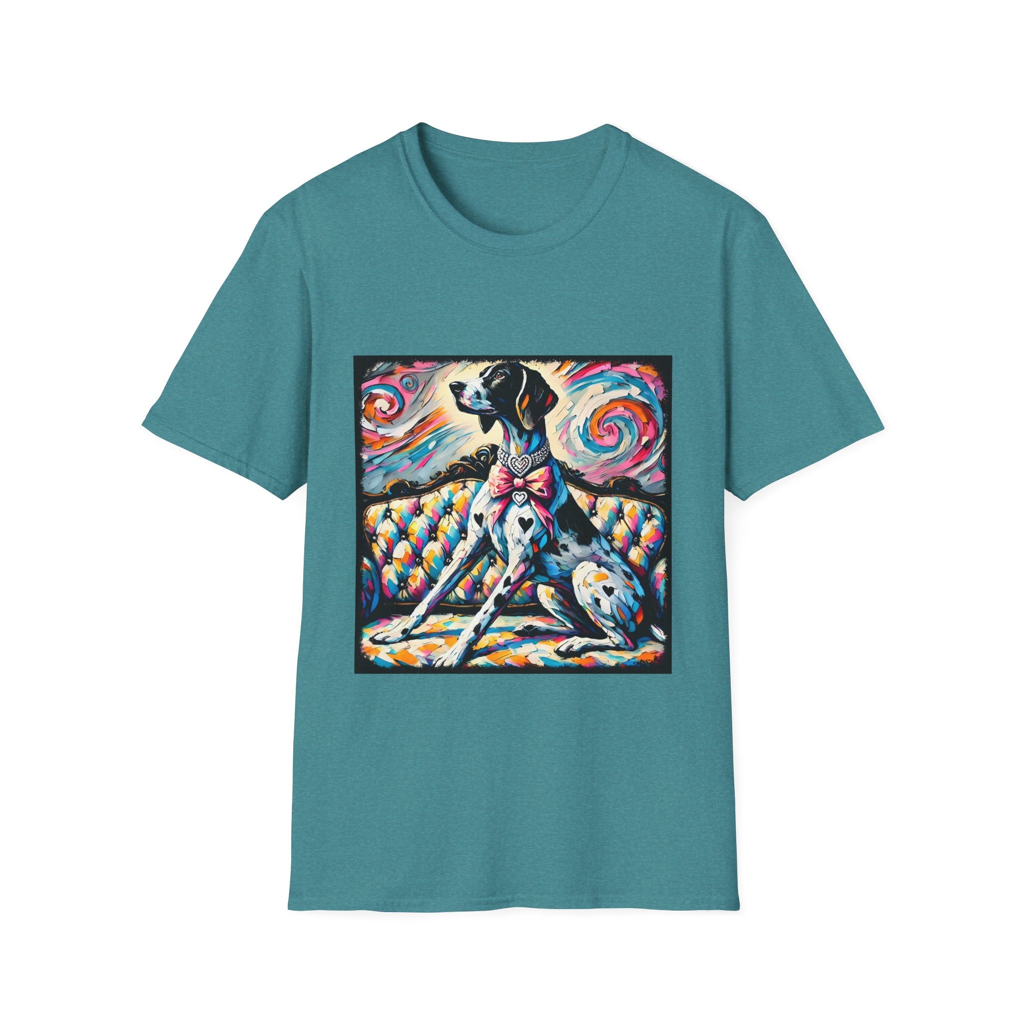 German Shorthaired Pointer Diamond Heart Swirl | Unisex Dog T-Shirt