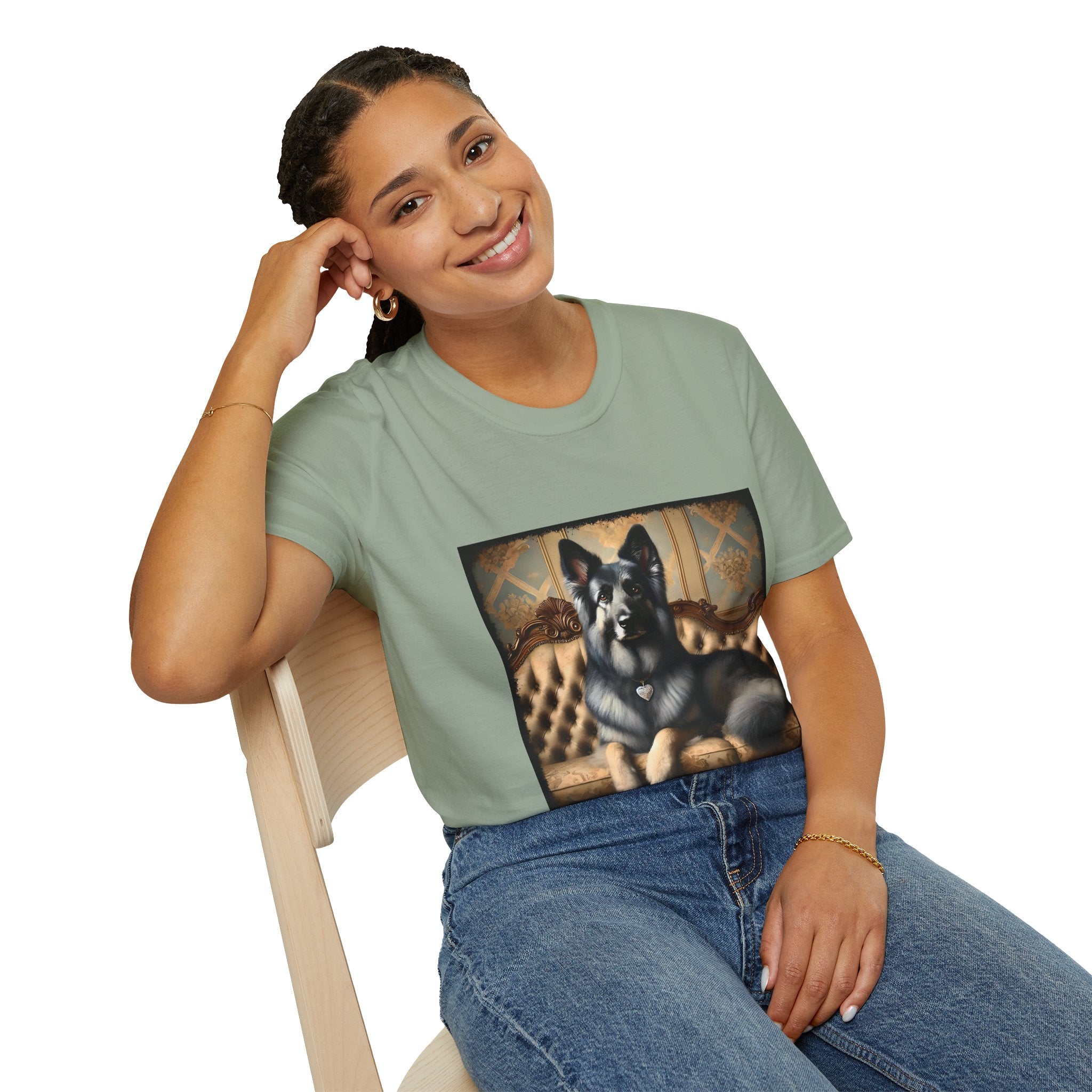 German Shepherd Diamond Princess | Unisex Softstyle T-Shirt