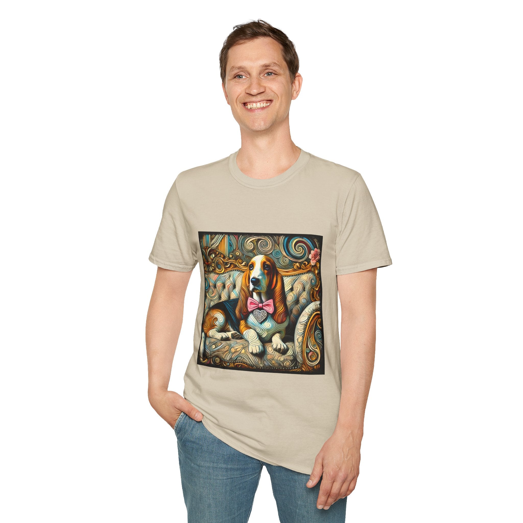 Basset Hound Diamond Swirl | Unisex Dog T-Shirt