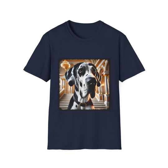 Great Dane Bourgeois Bark design dog lover unisex t-shirt in navy