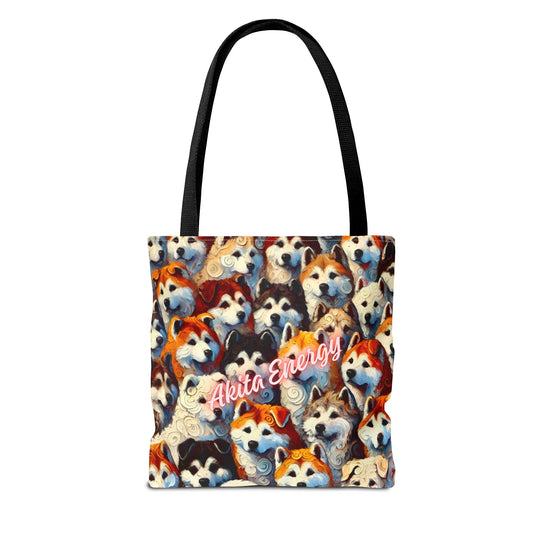 Akita Tote Bag Akita Energy Dog Lover Gift tote bag in black