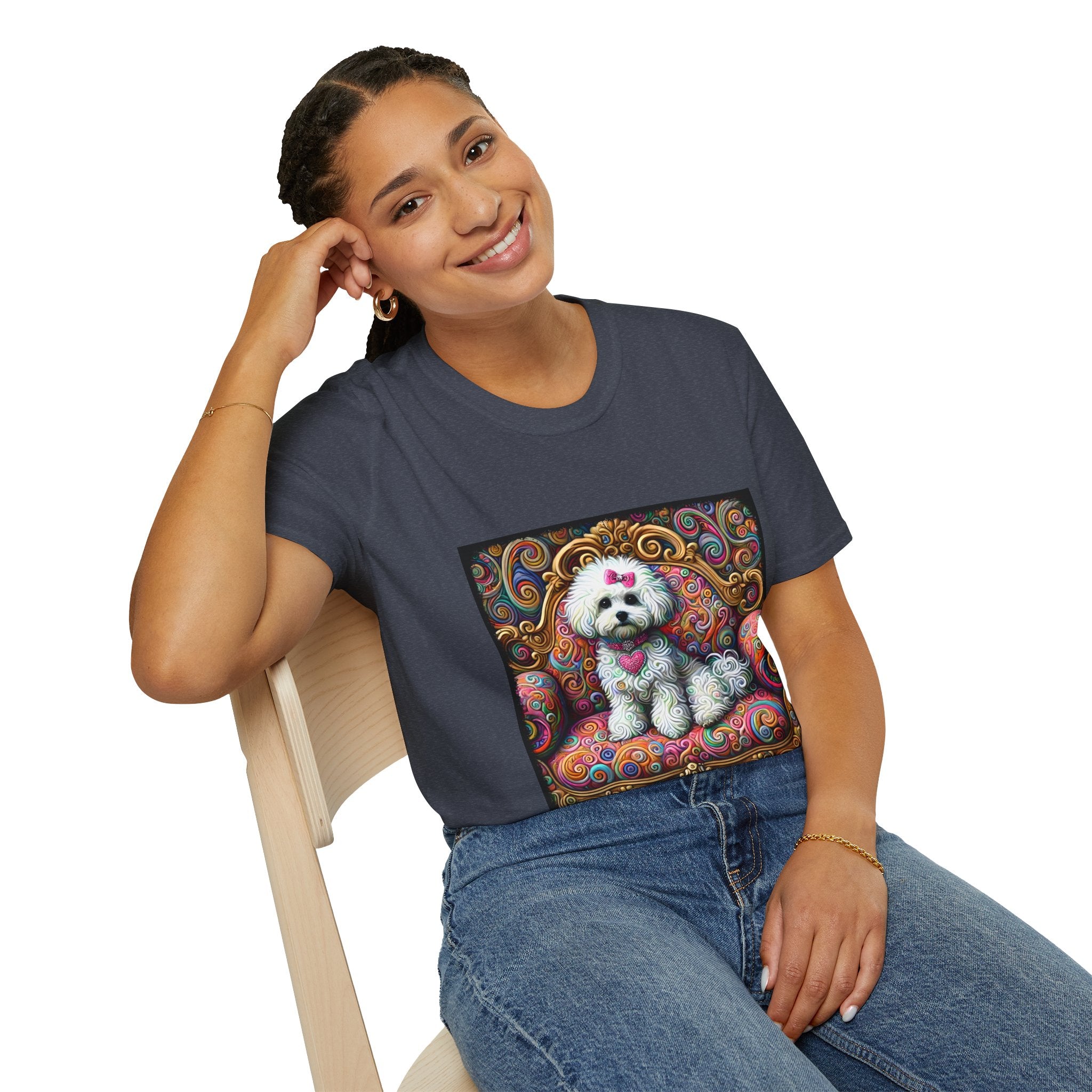 Bichon Frise Love Swirl | Unisex Dog T-Shirt