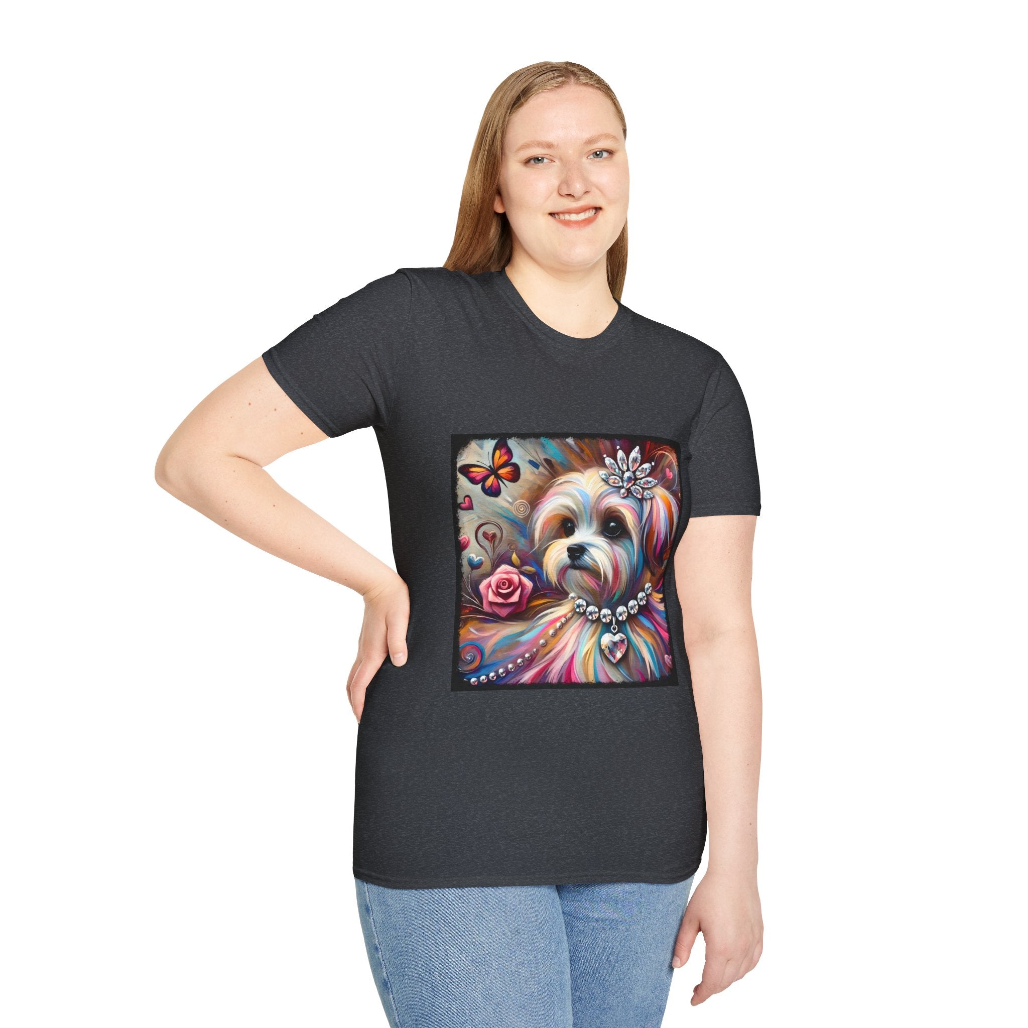 Maltese Diamond Heart Classic | Unisex Dog T-Shirt