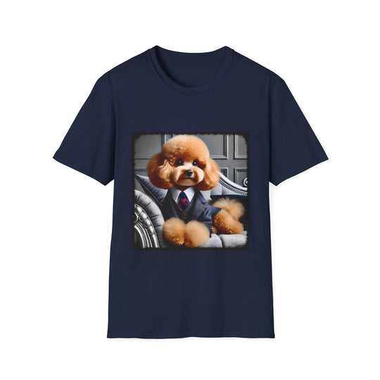 Poodle Suave Icon design dog lover unisex t-shirt in navy