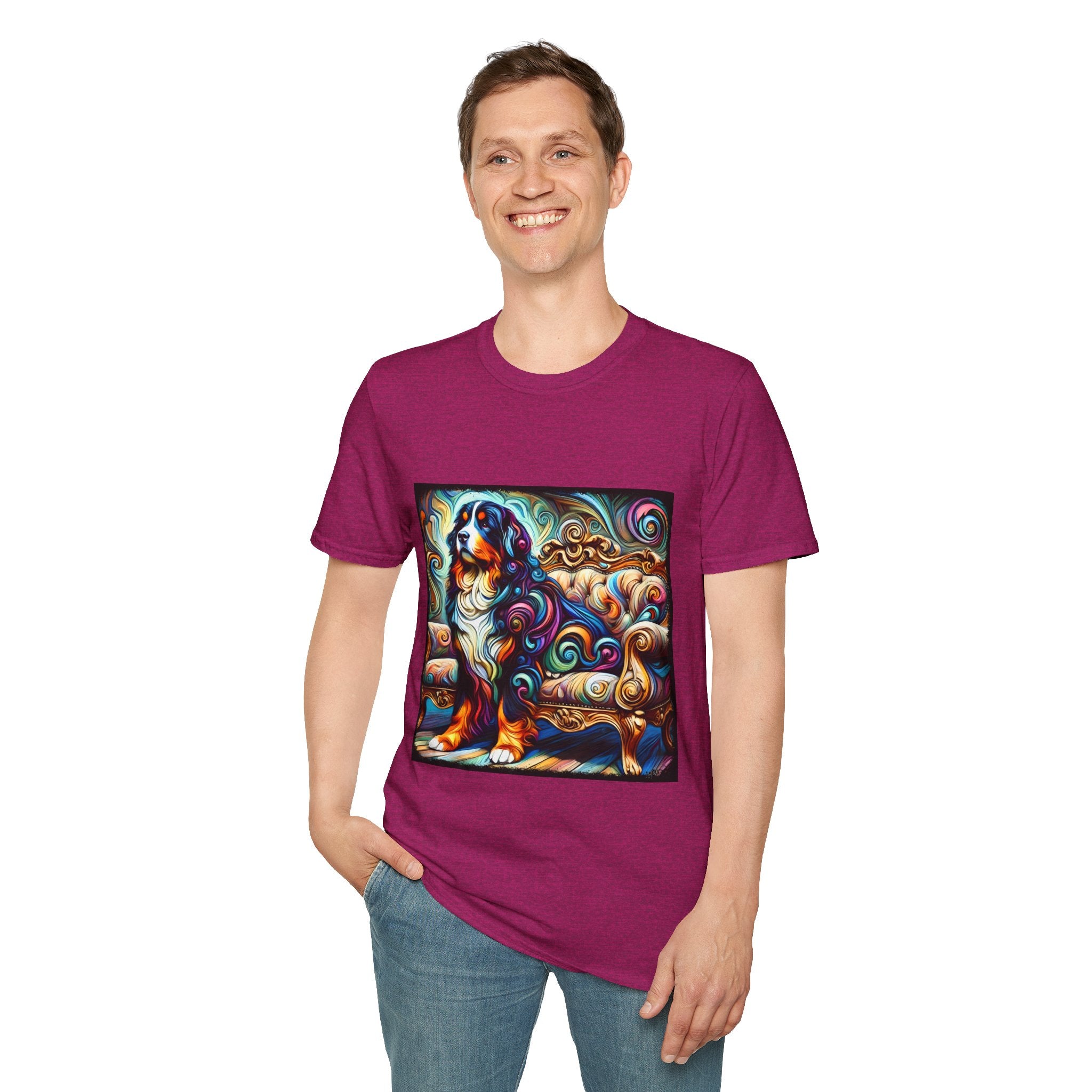 Bernese Mountain Dog Majestic Swirl | Unisex Dog T-Shirt