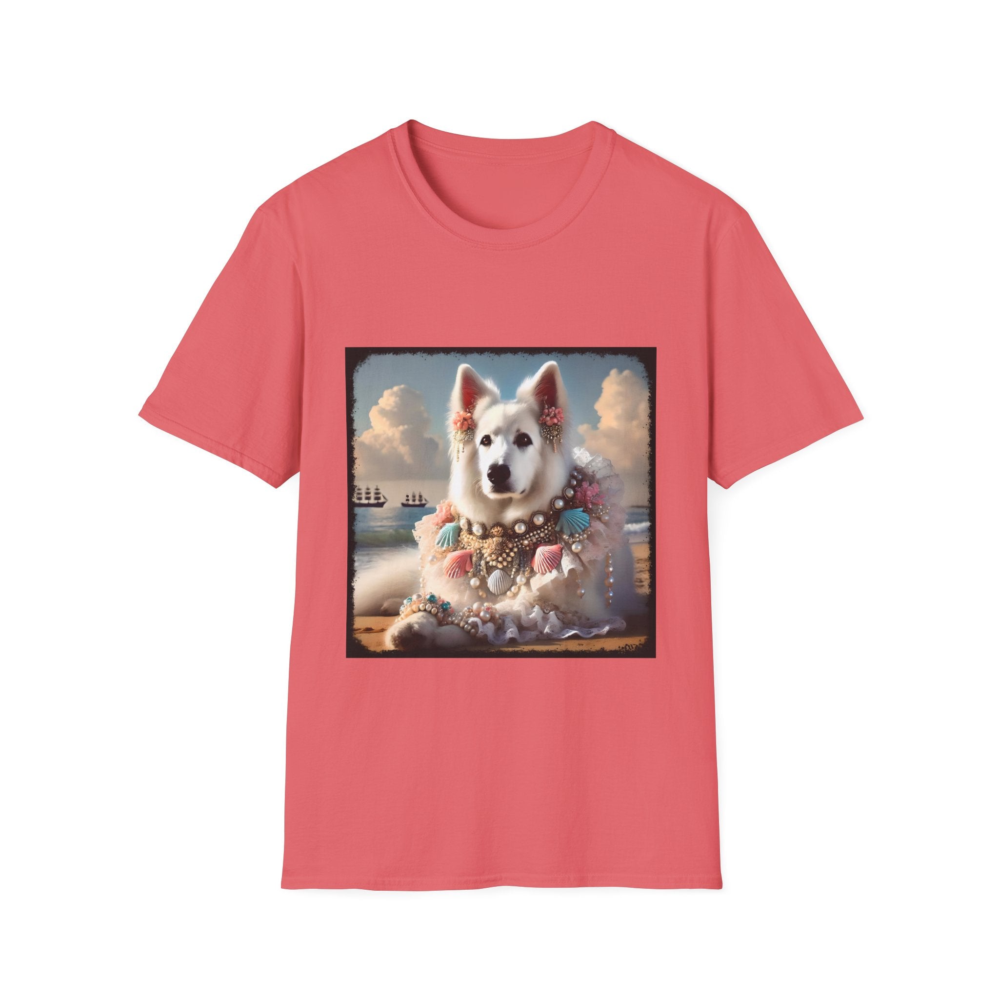 German Shepherd Beach Elegance | Unisex Dog T-Shirt