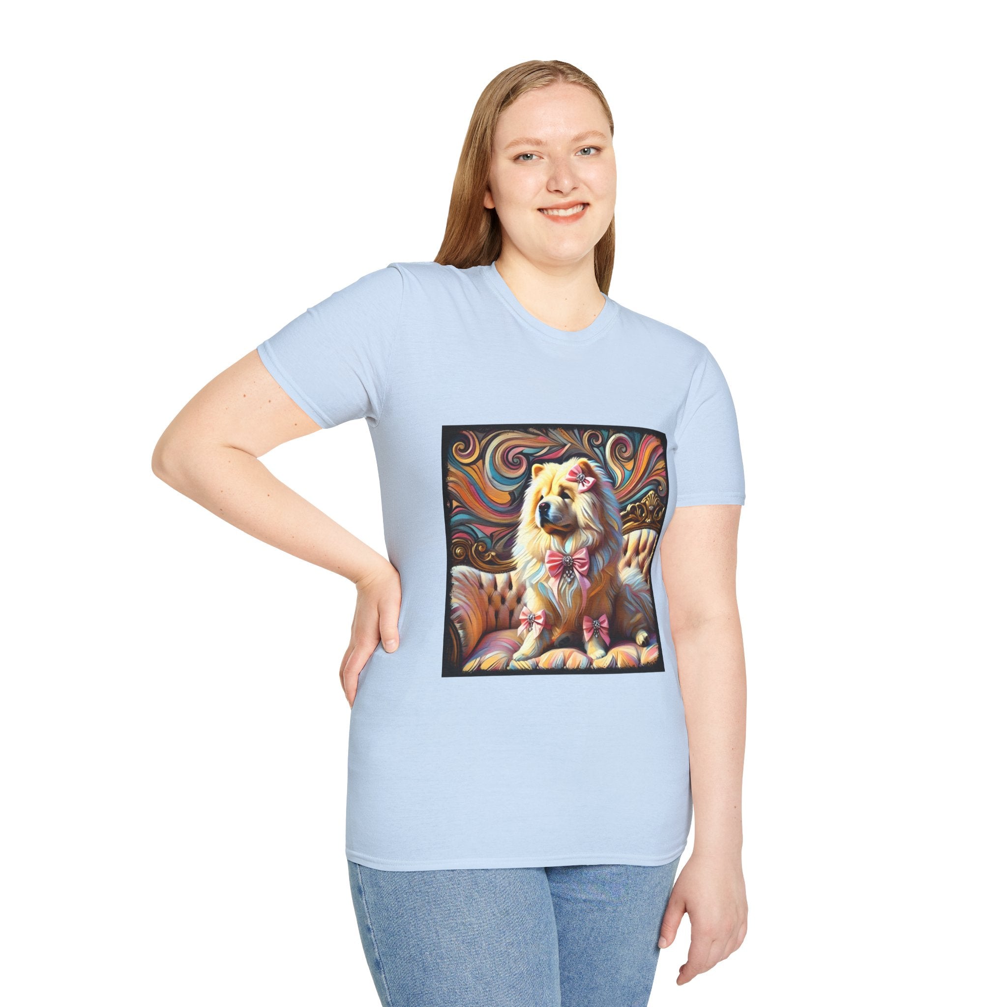 Chow Chow Pink Swirl | Unisex Dog T-Shirt
