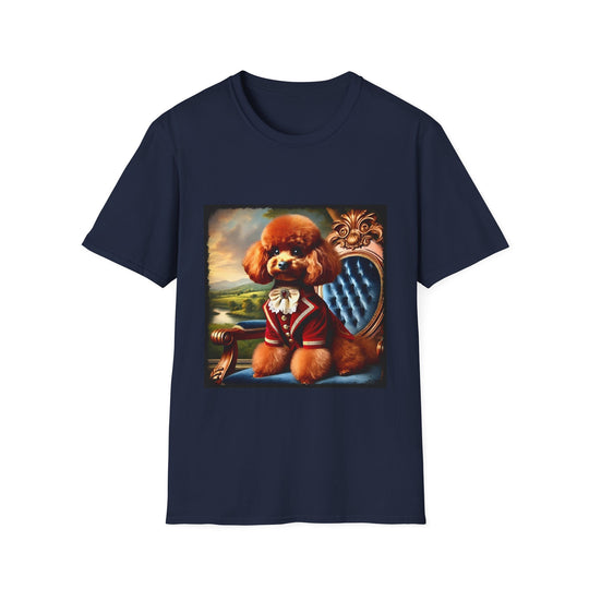 Poodle Classic Lad design dog lover unisex t-shirt in navy