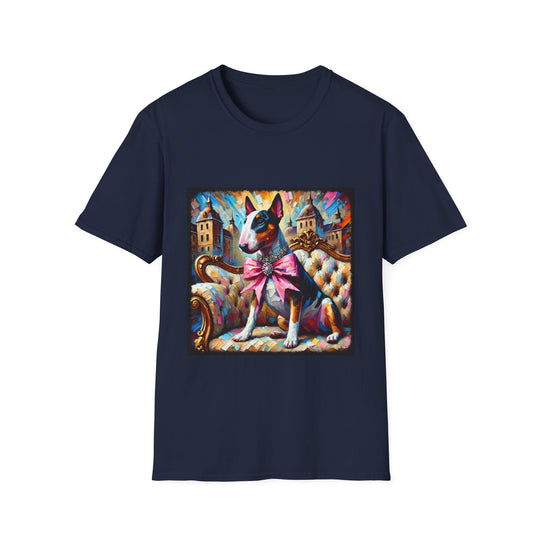 Bull Terrier Diamond Princess Classic design dog lover unisex t-shirt in navy