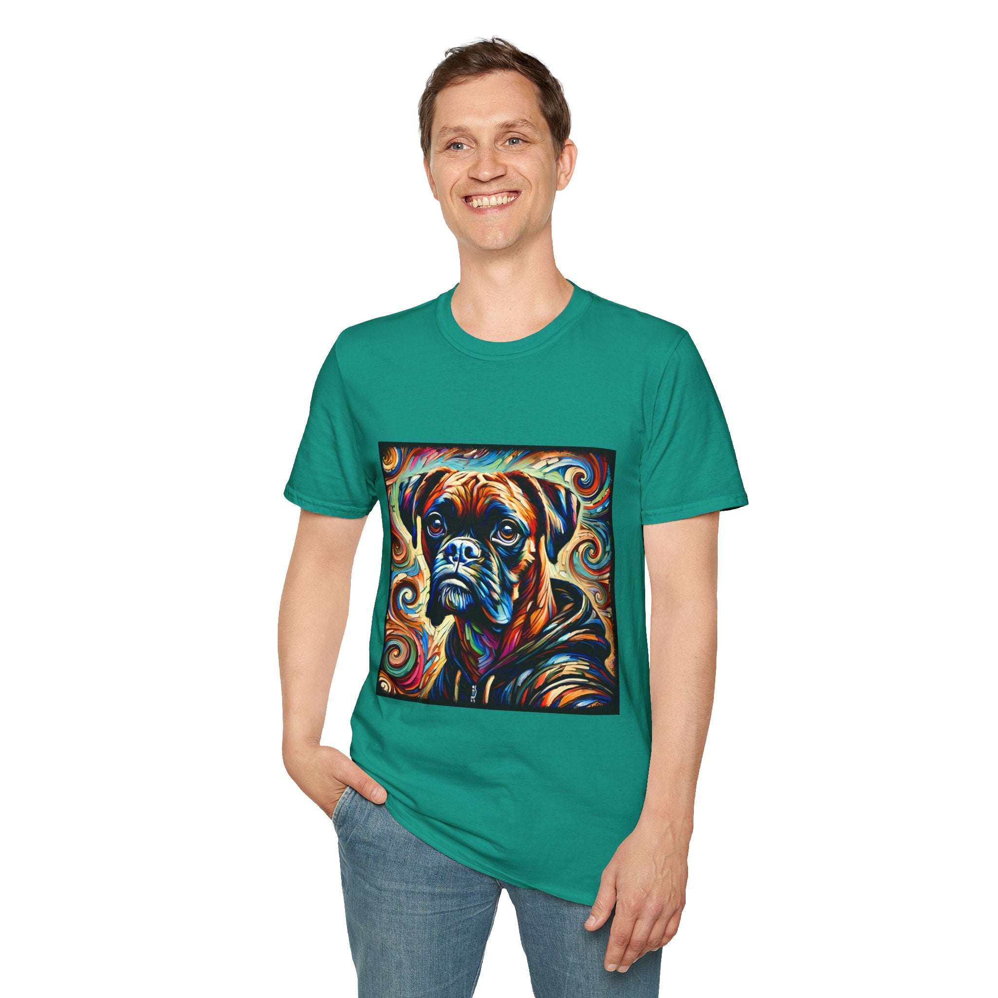 Boxer Relaxed Swirl | Unisex Dog T-Shirt