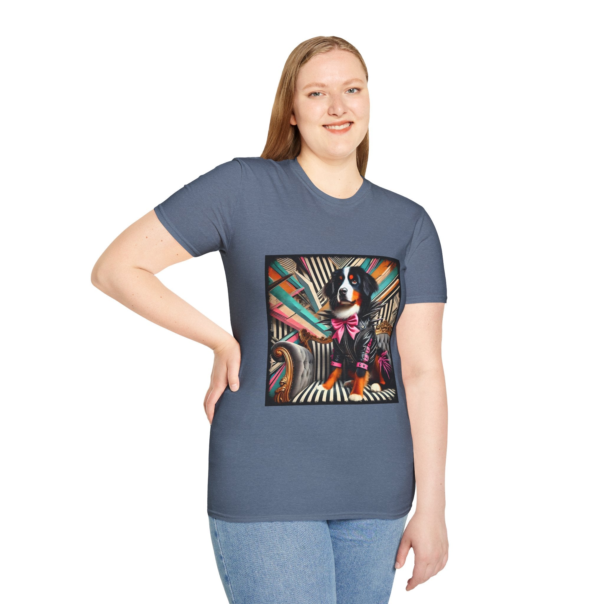 Bernese Mountain Dog Bold Rocker| Unisex Dog T-Shirt