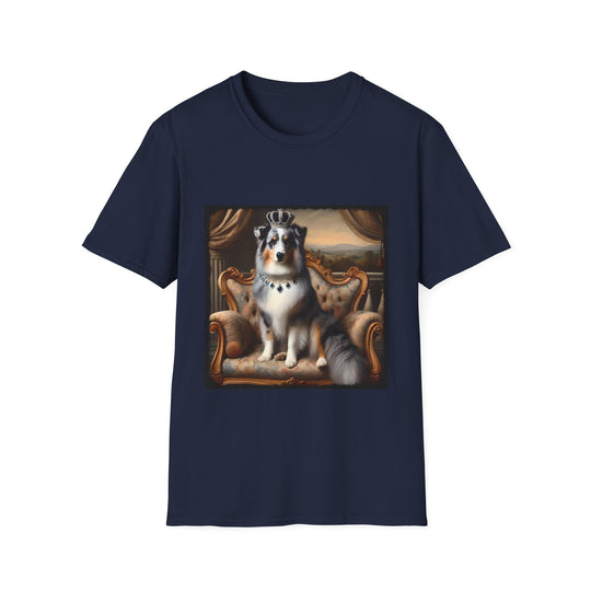 Miniature American Shepherd Posh Princess design dog lover unisex t-shirt in navy