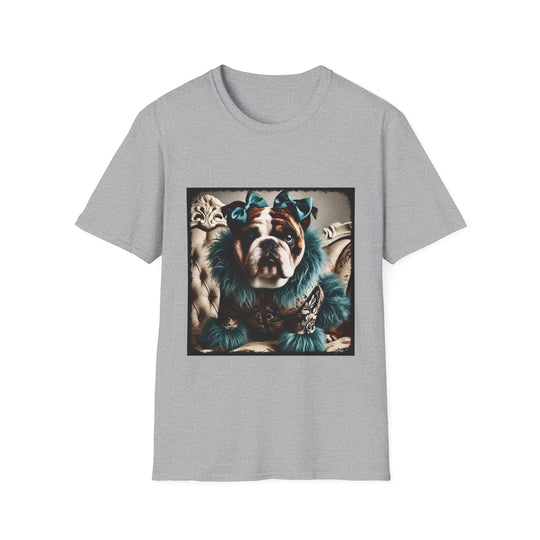 Bulldog Fur Fashionista design dog lover unisex t-shirt in sport grey