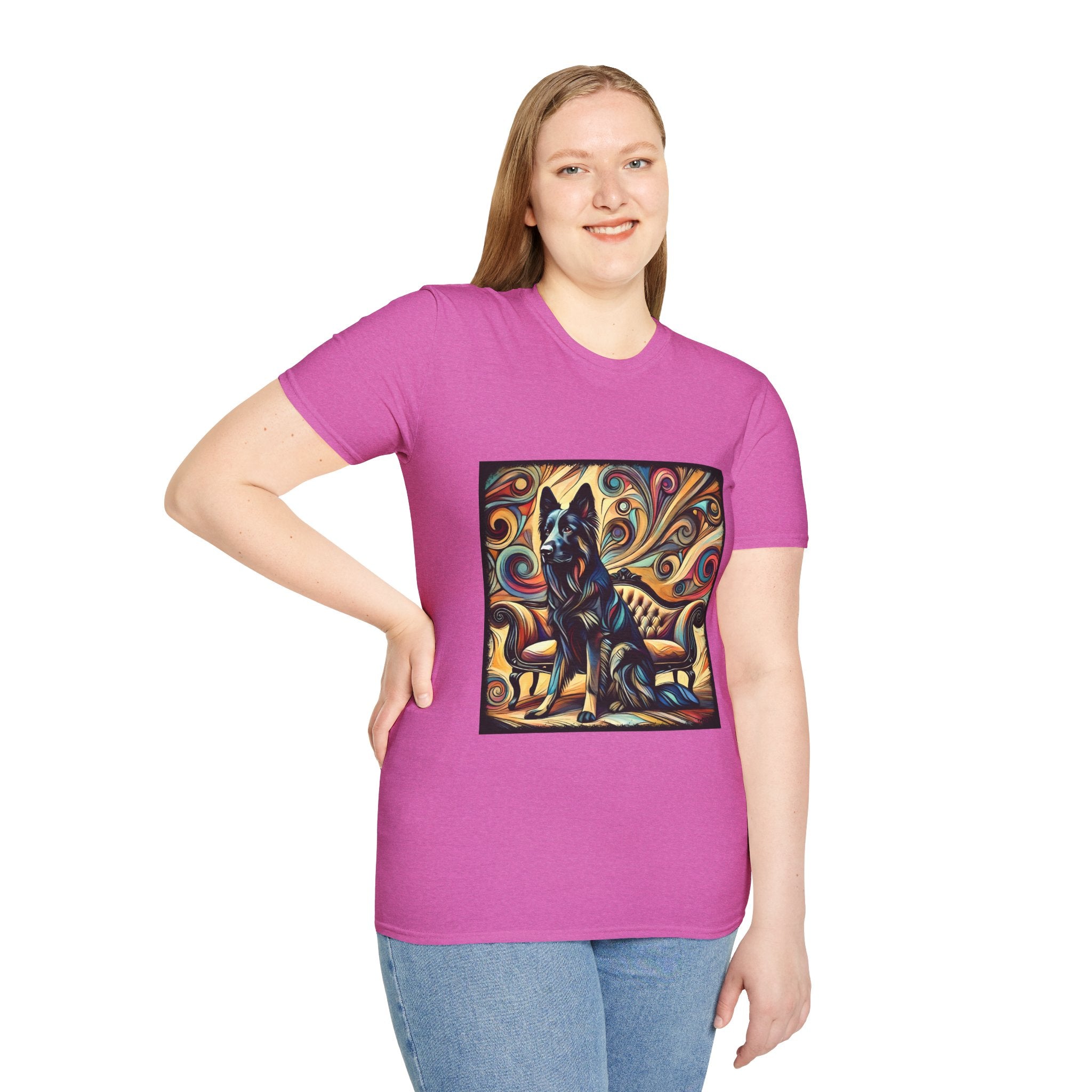 German Shepherd Multicolor Swirl | Unisex Dog T-Shirt