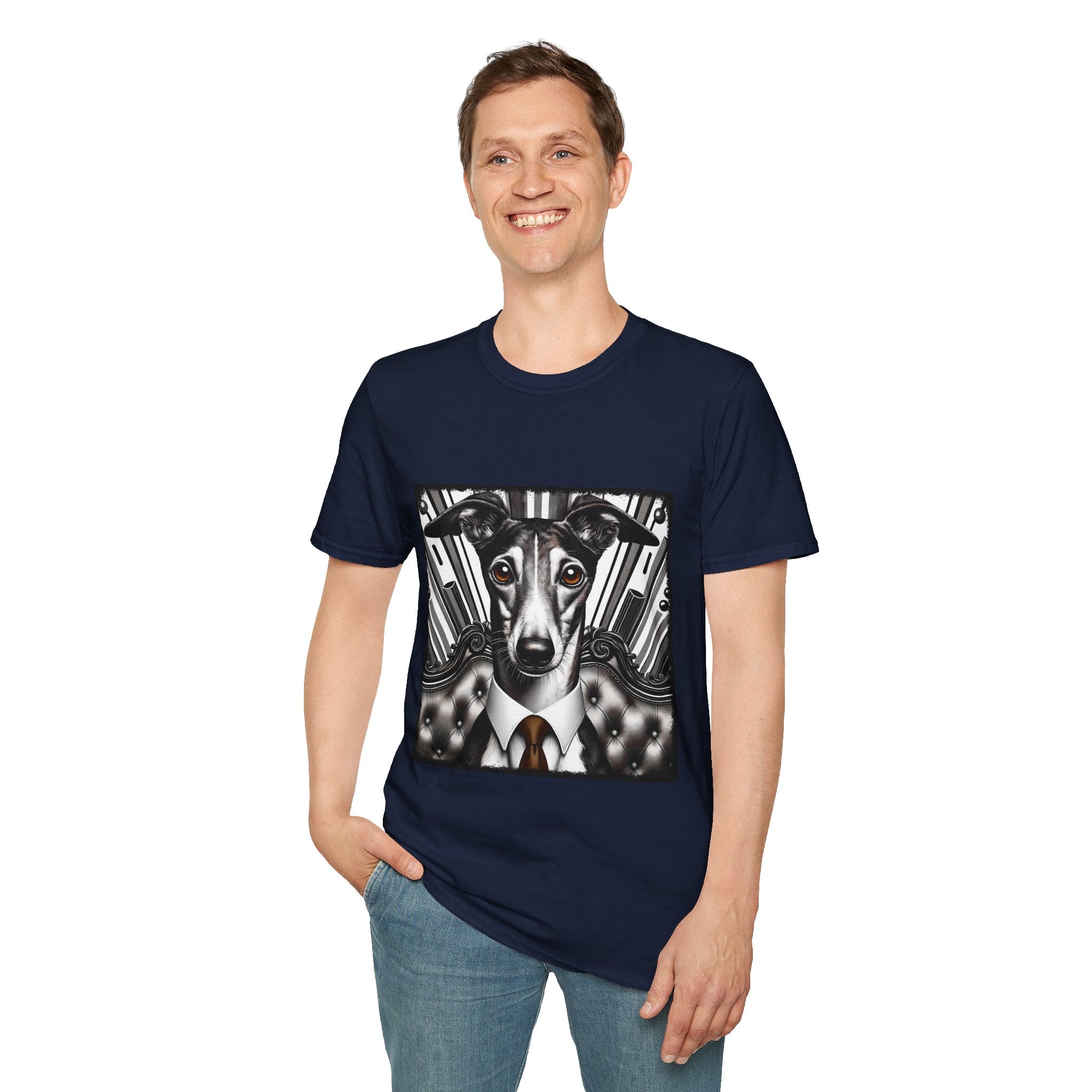 Greyhound B&W Bold Eyes | Unisex Dog T-Shirt