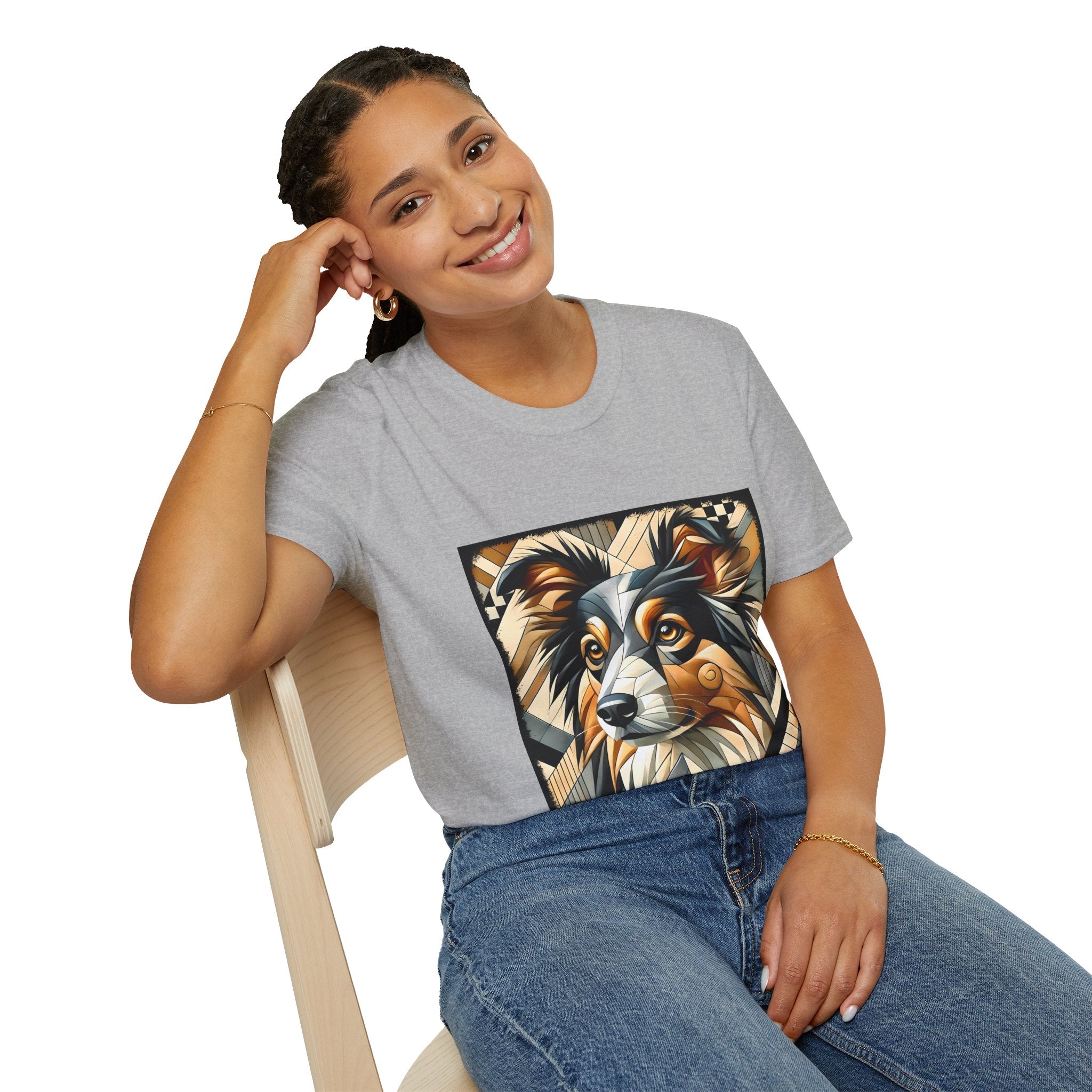 Miniature American Shepherd Geometric | Unisex Dog T-Shirt