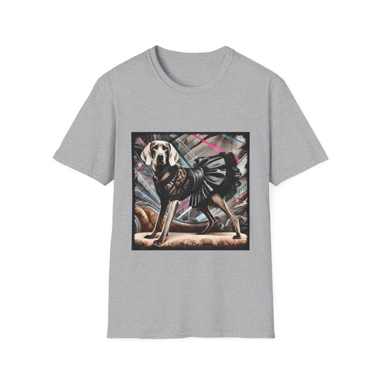 Weimaraner Rock Chic design dog lover unisex t-shirt in sport grey