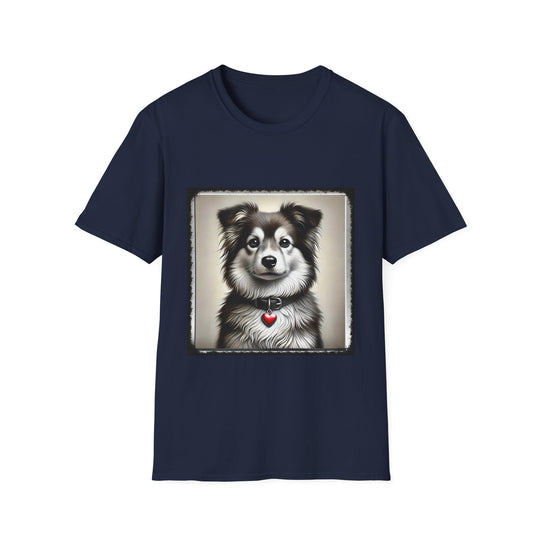 Miniature American Shepherd Heartthrob design dog lover unisex t-shirt in navy