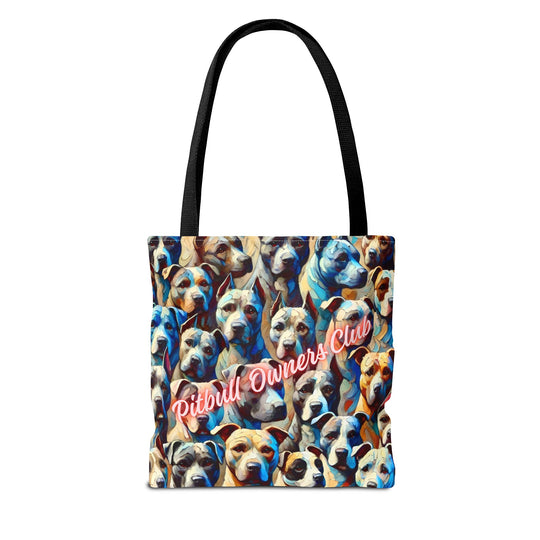 American Pit Bull Terrier Tote Bag Owners Club Dog Lover Gift tote bag in black