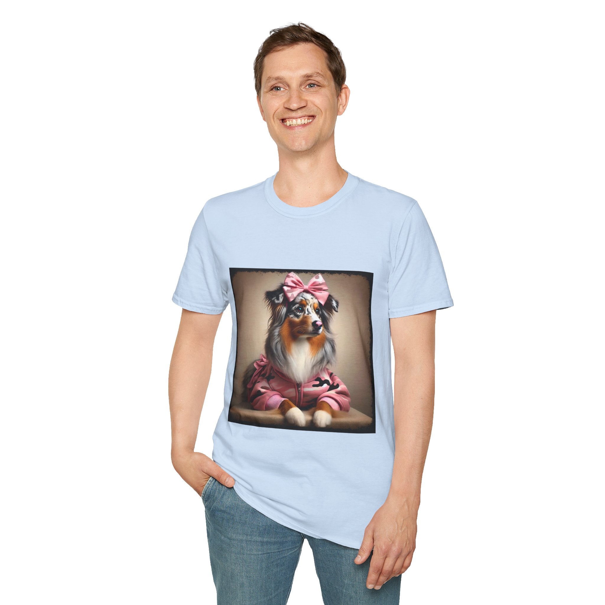 Australian Shepherd Camo Cutie | Unisex Dog T-Shirt