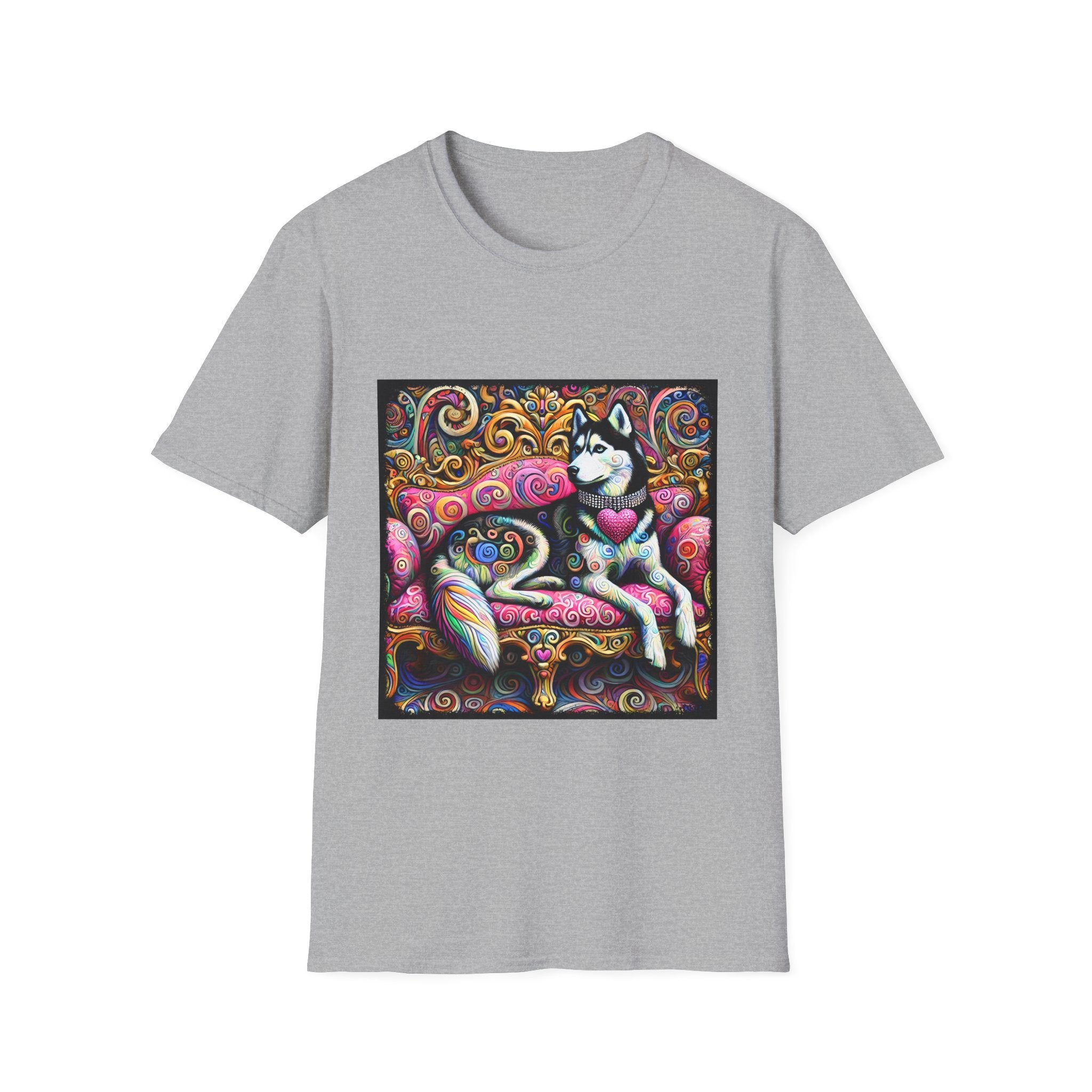 Siberian Husky Love Swirl | Unisex Dog T-Shirt