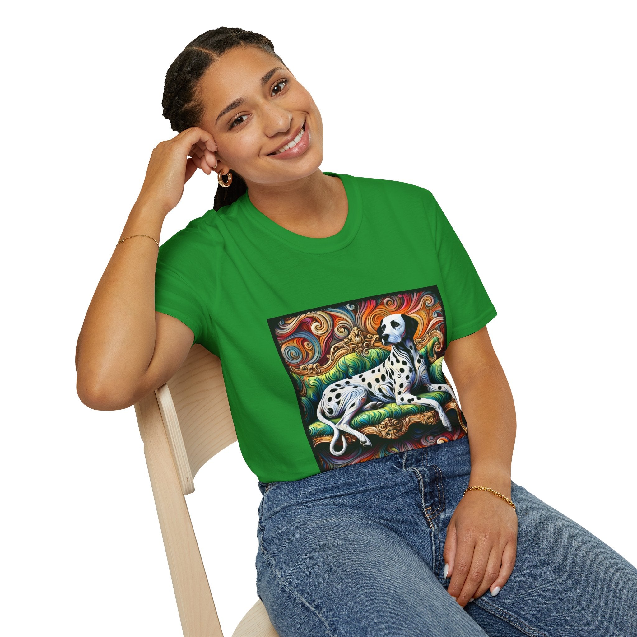 Dalmatian Rainbow Swirl | Unisex Dog T-Shirt