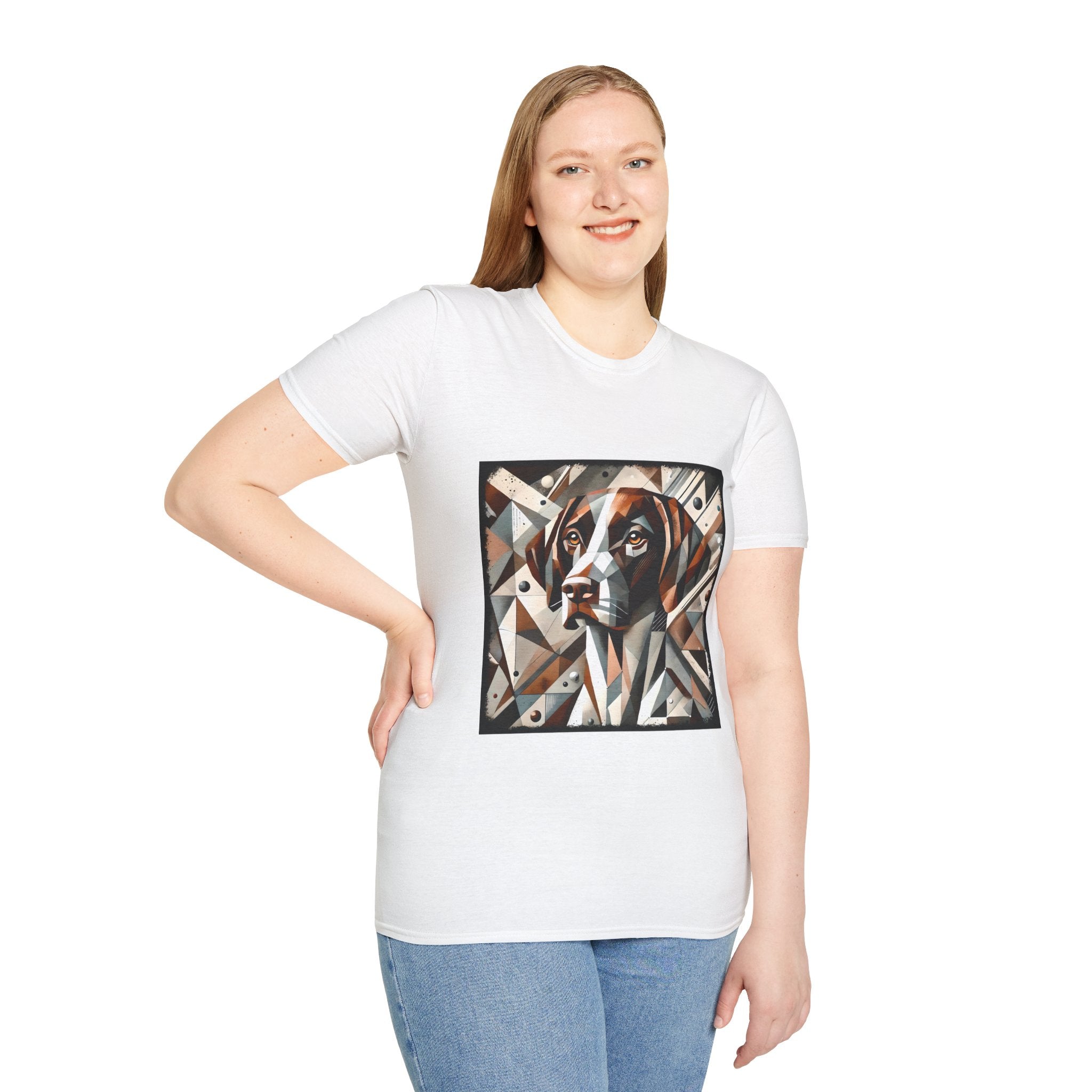 German Shorthaired Pointer Warm Geometric | Unisex Dog T-Shirt