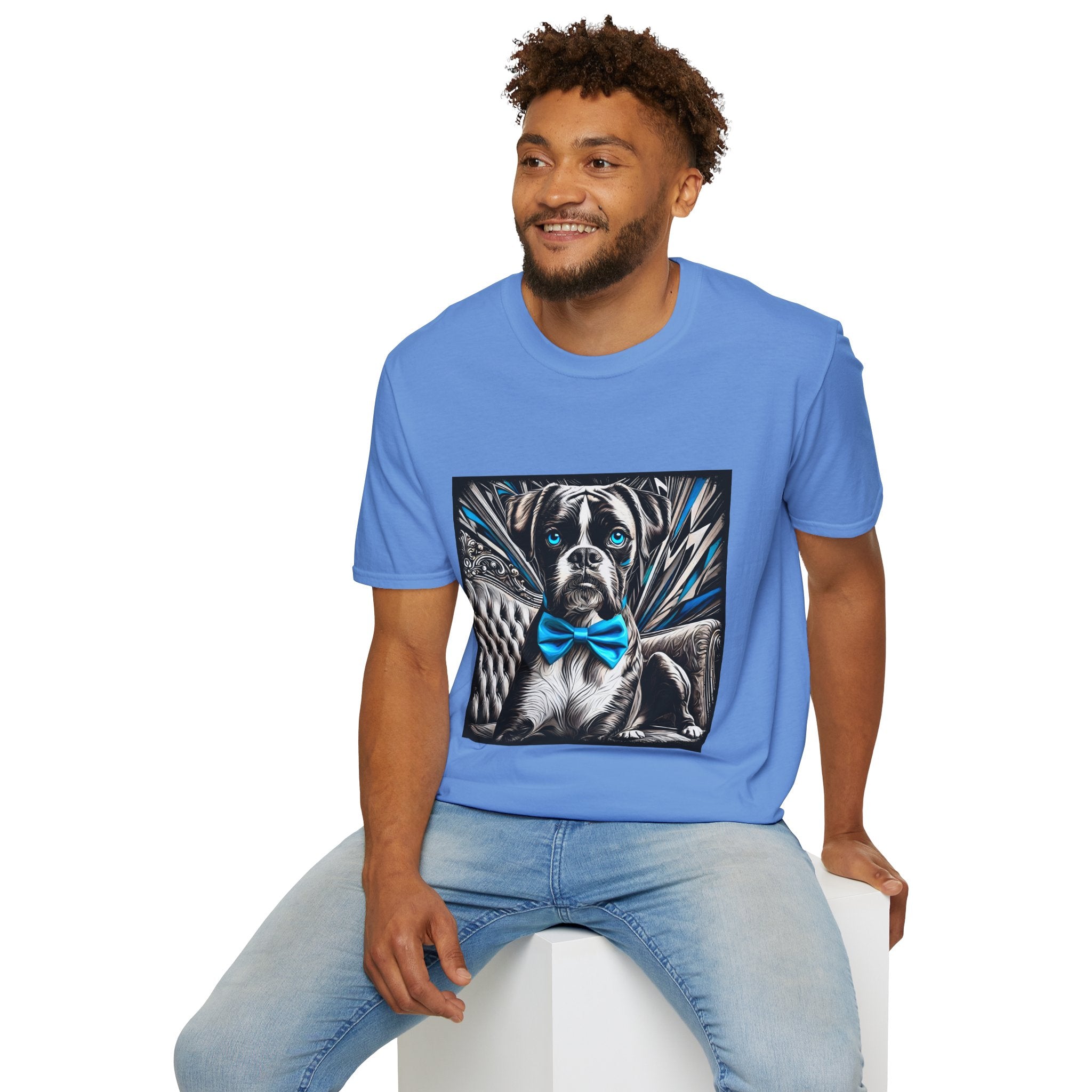 Boxer B&W Bold Blue Eyes | Unisex Dog T-Shirt