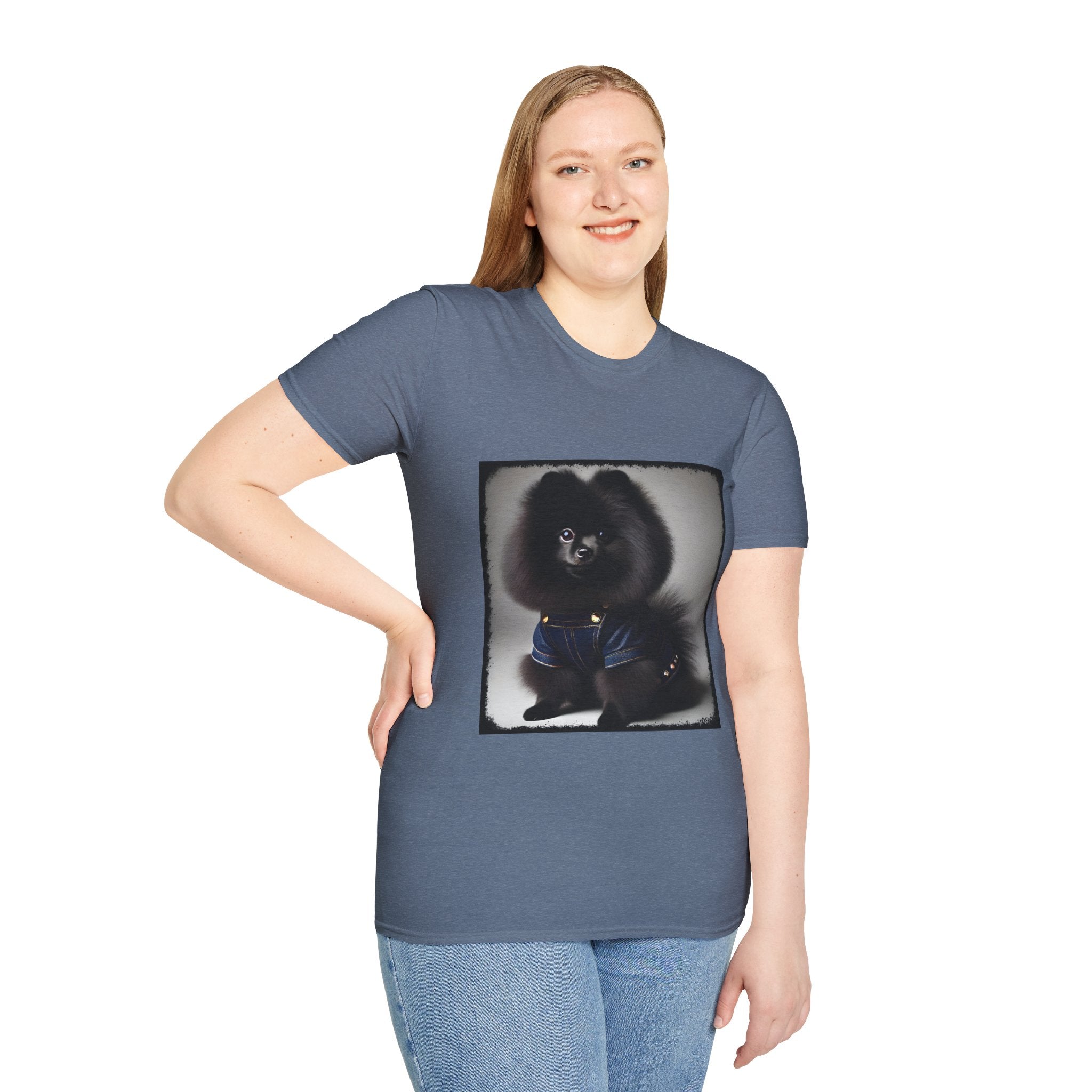 Pomeranian Denim Doll | Unisex Dog T-Shirt