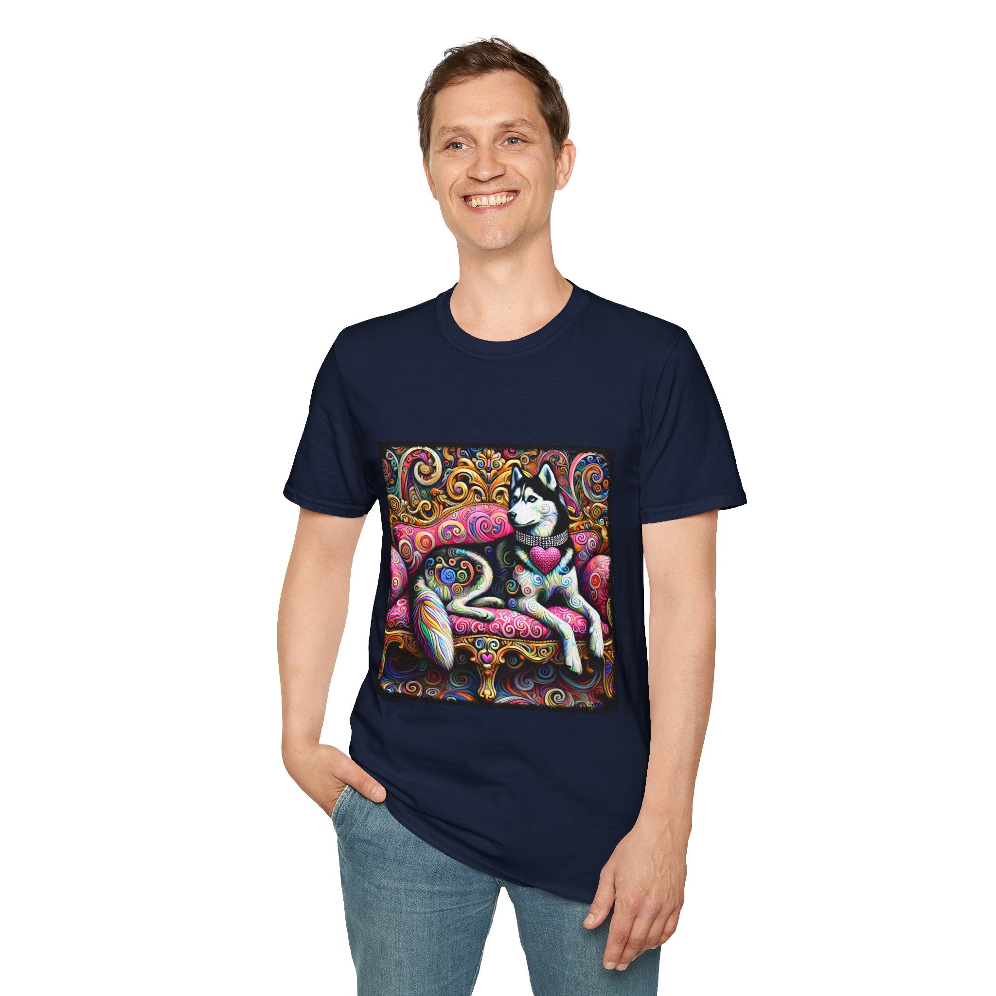 Siberian Husky Love Swirl | Unisex Dog T-Shirt