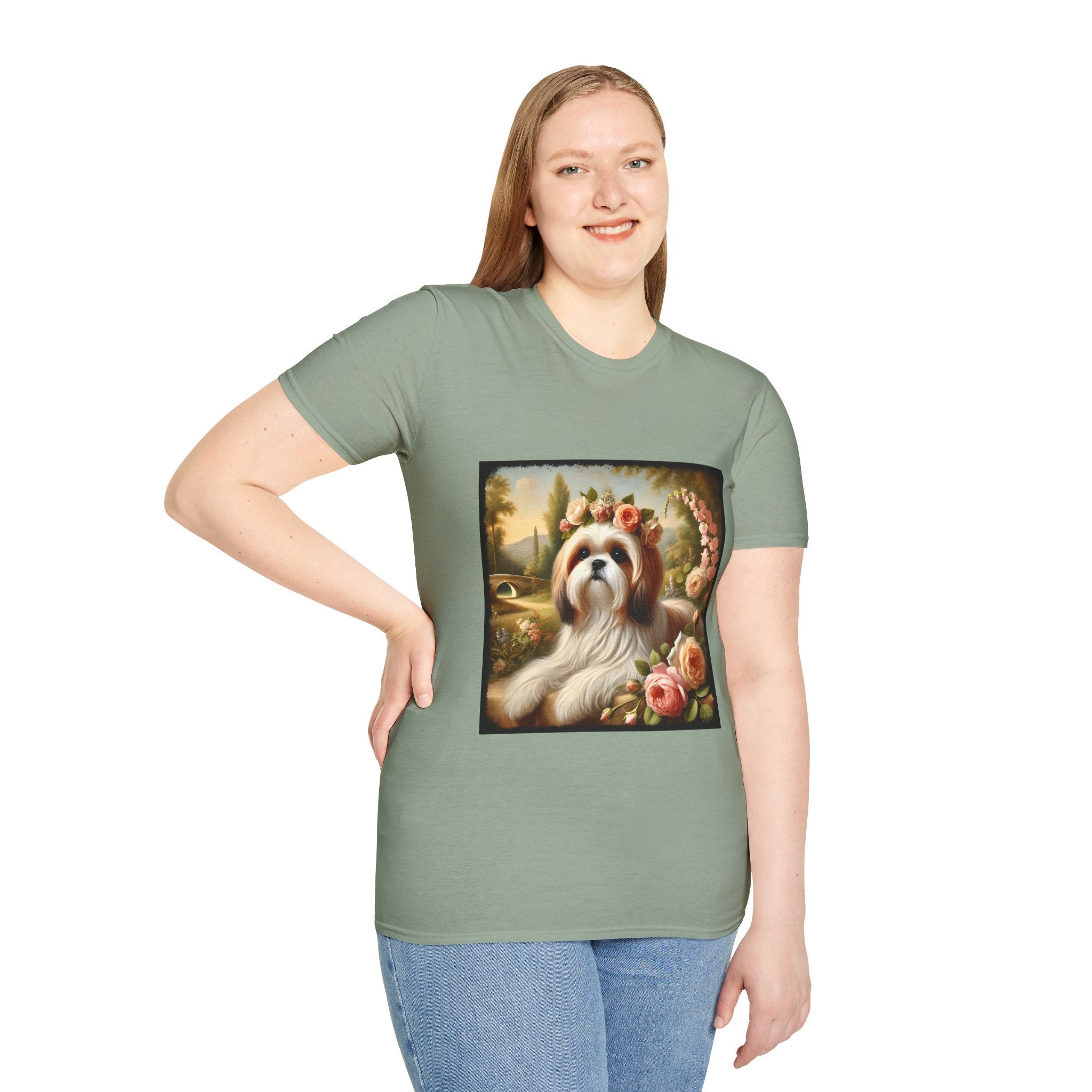 Shih Tzu Botanical Beauty | Unisex Dog T-Shirt