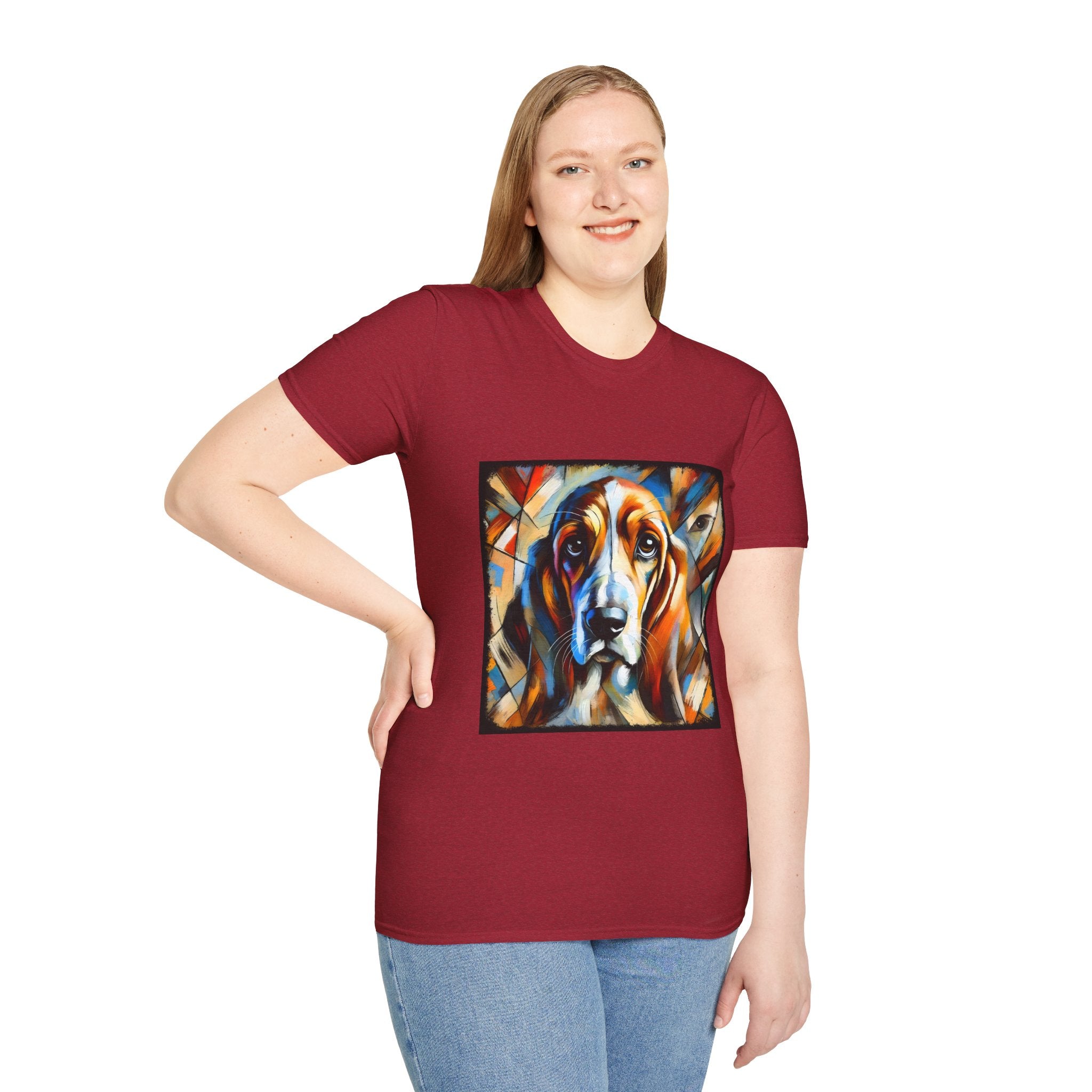 Basset Hound Bold Swirl | Unisex Dog T-Shirt