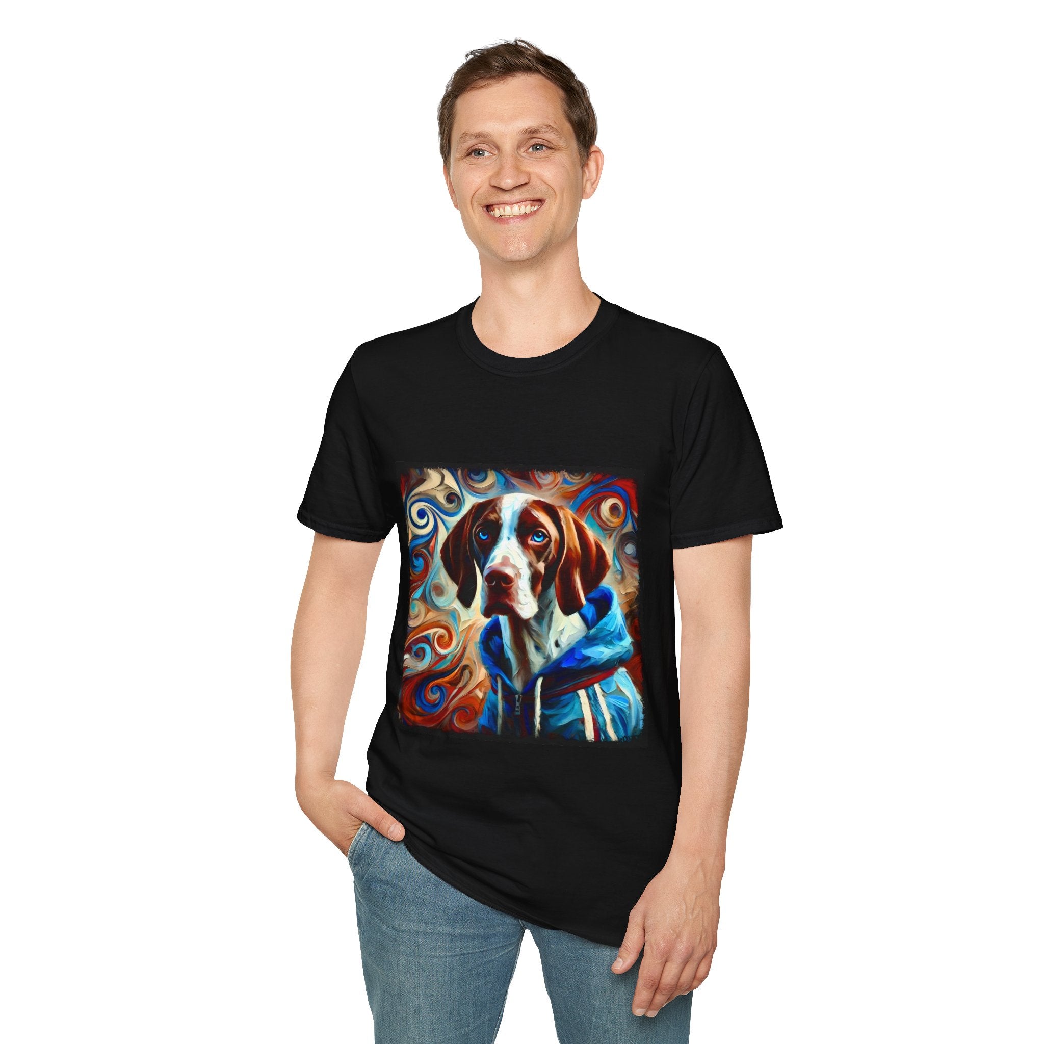 German Shorthaired Pointer Comfy Swirl | Unisex Dog T-Shirt