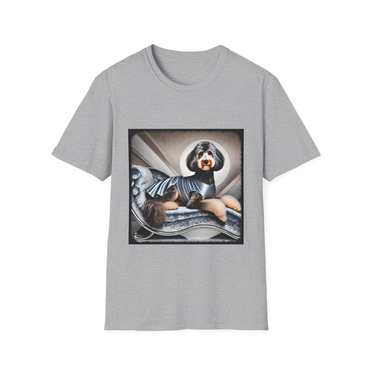 Aussiedoodle Silver Icon design dog lover unisex t-shirt in sport grey
